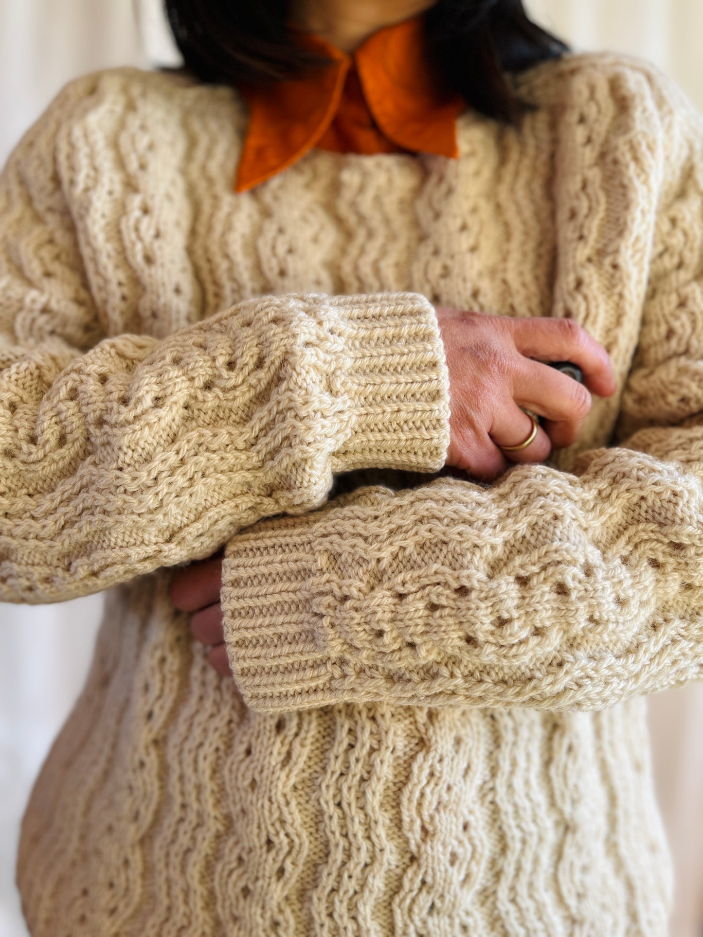 80s handknitted Soft wool Sweater