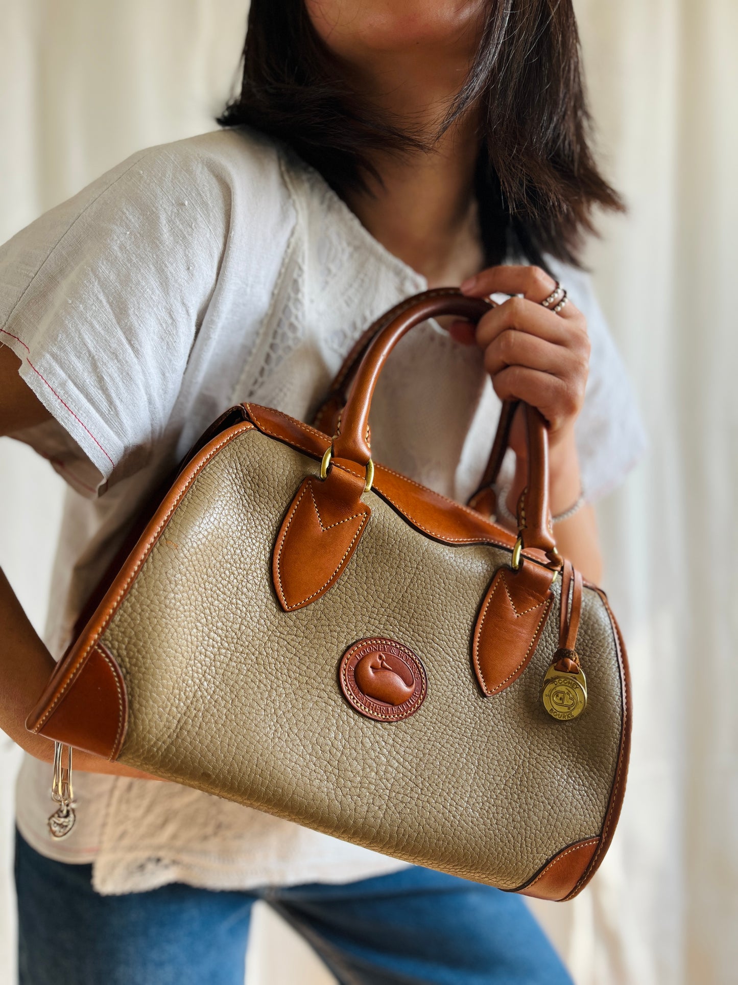 Pre tag Taupe/British Tan Gladstone Doctor's Bag Satchel