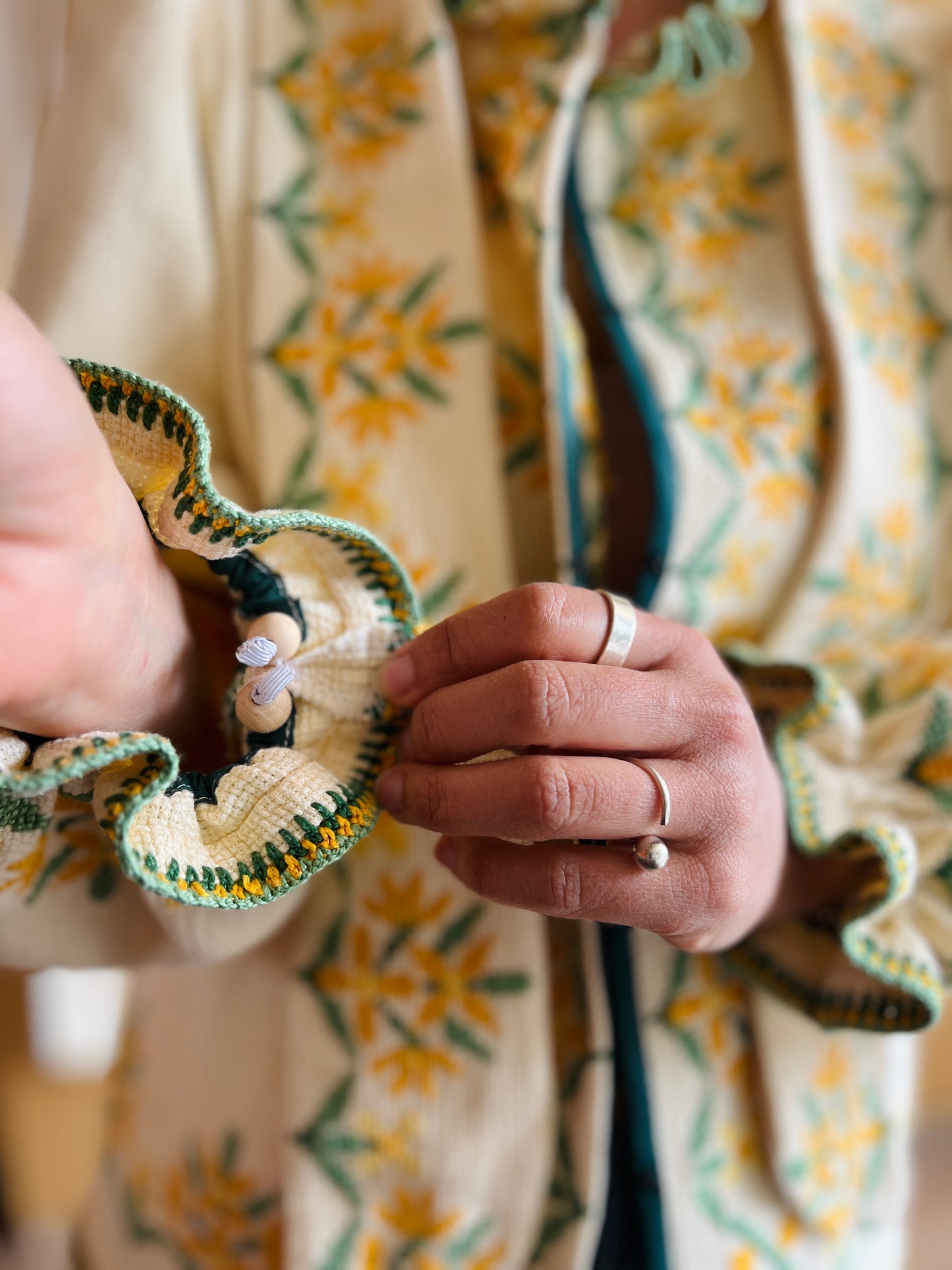 Waffle Cotton Spring Jacket with Matching Belt