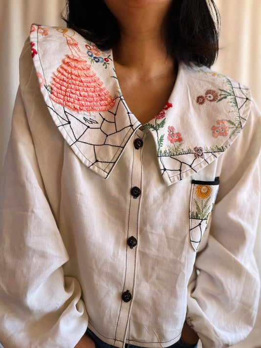 Twins collar button shirt