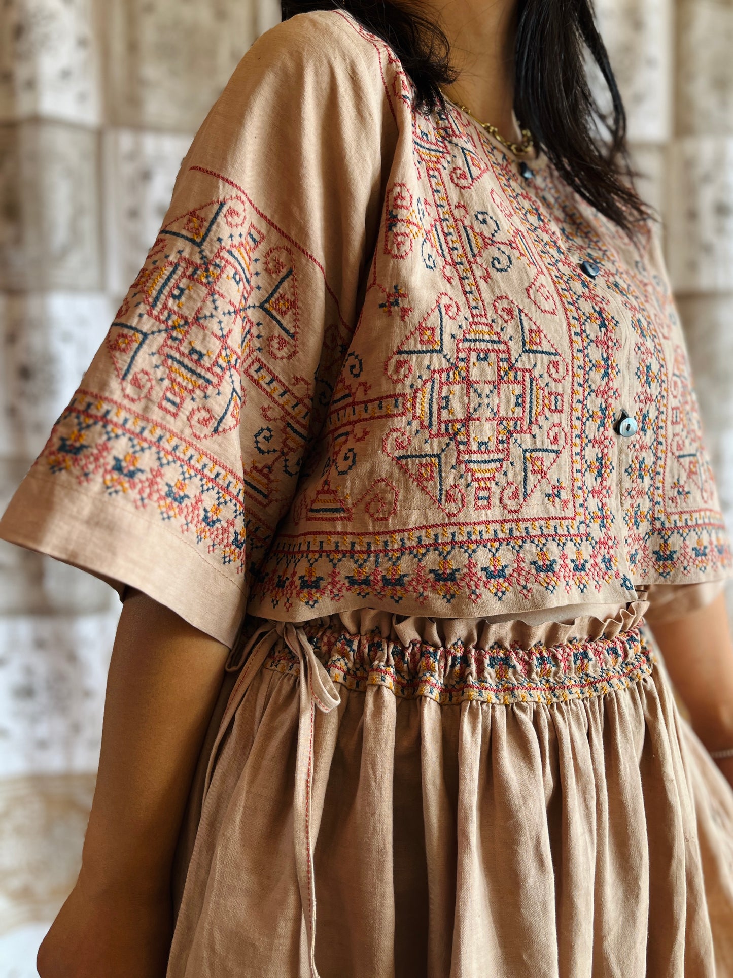Full embroidery skirt set