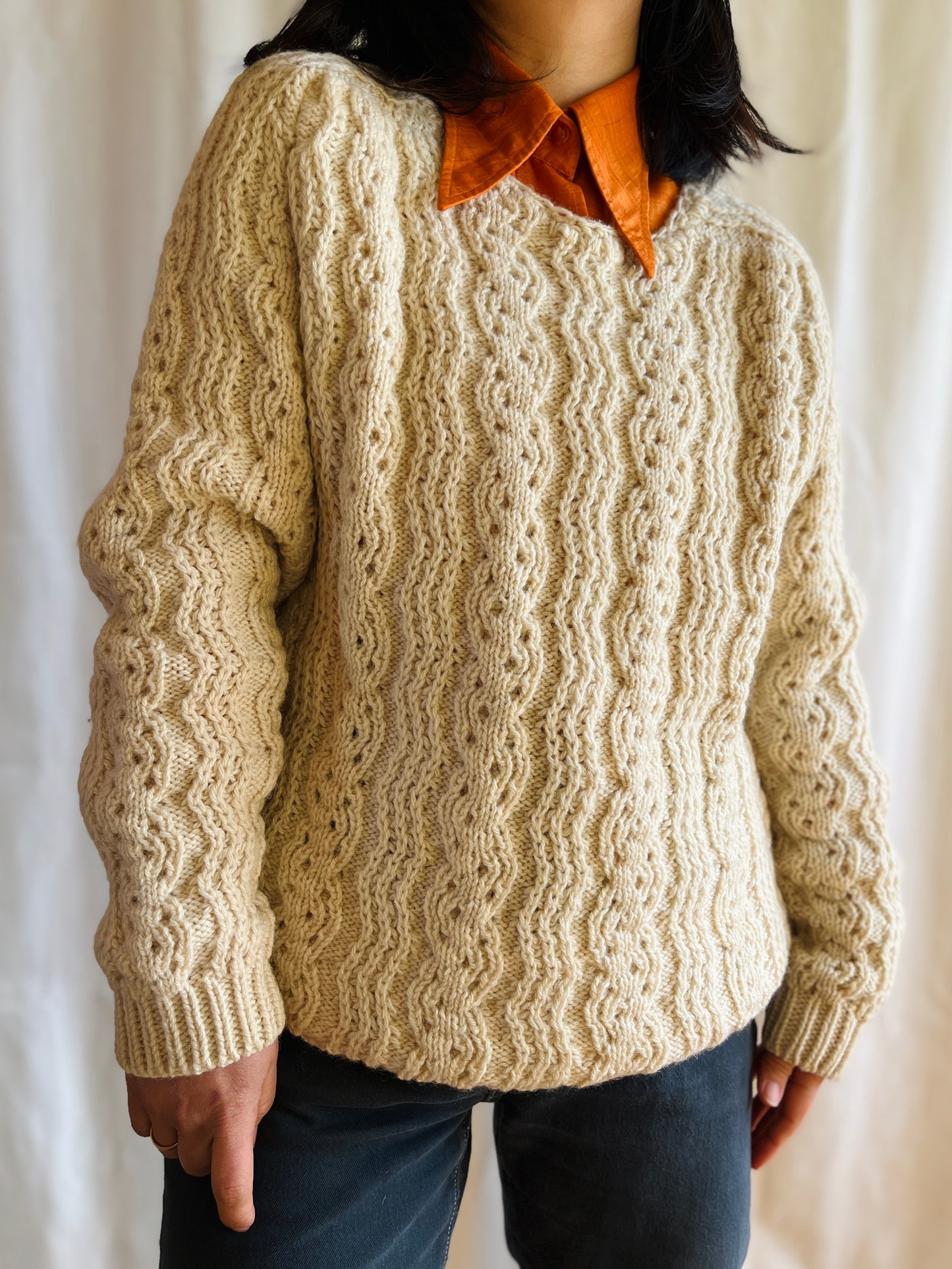 80s handknitted Soft wool Sweater