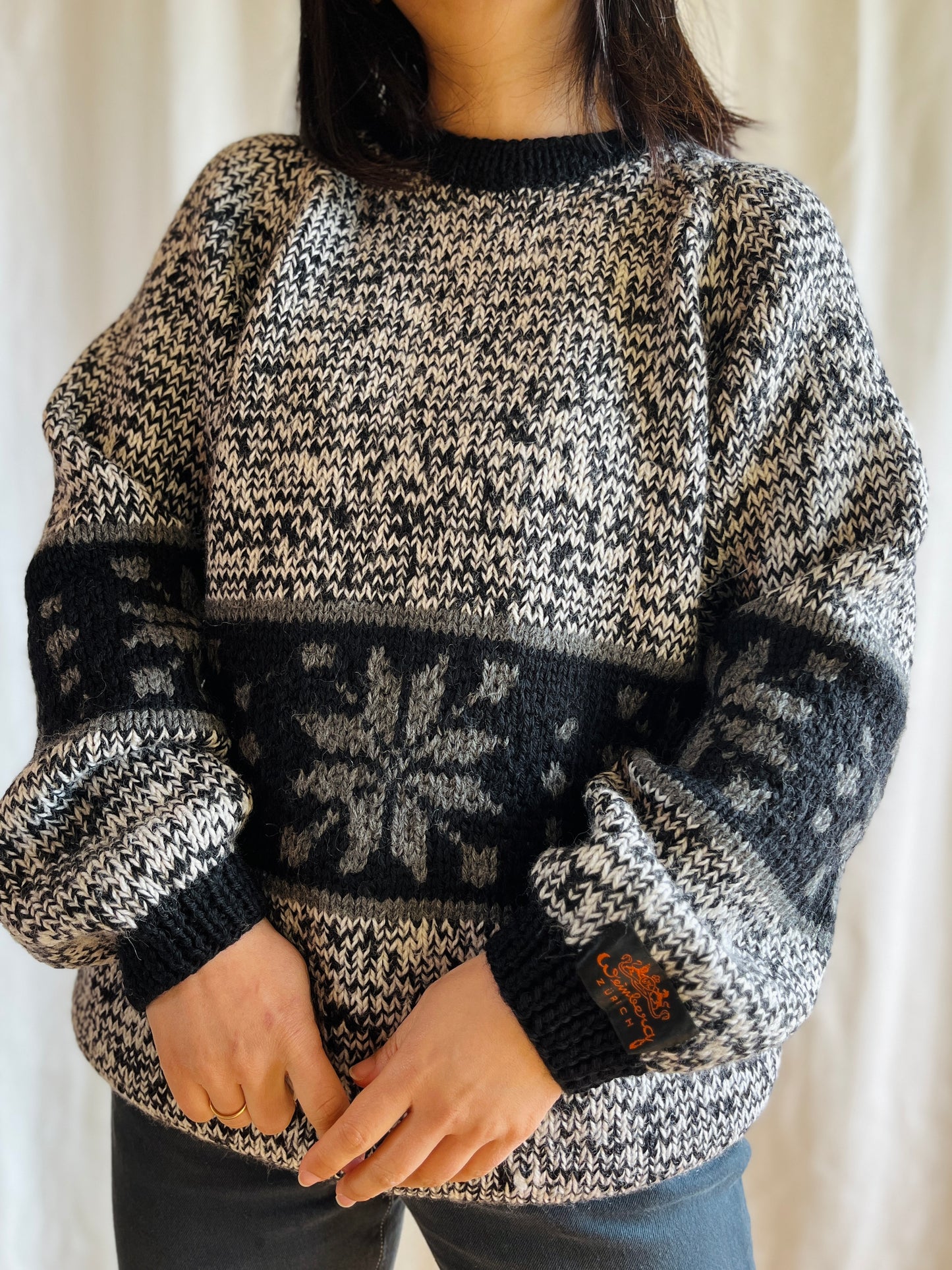 Swiss made Weinberg Zürich hand knitted boyfriend jumper