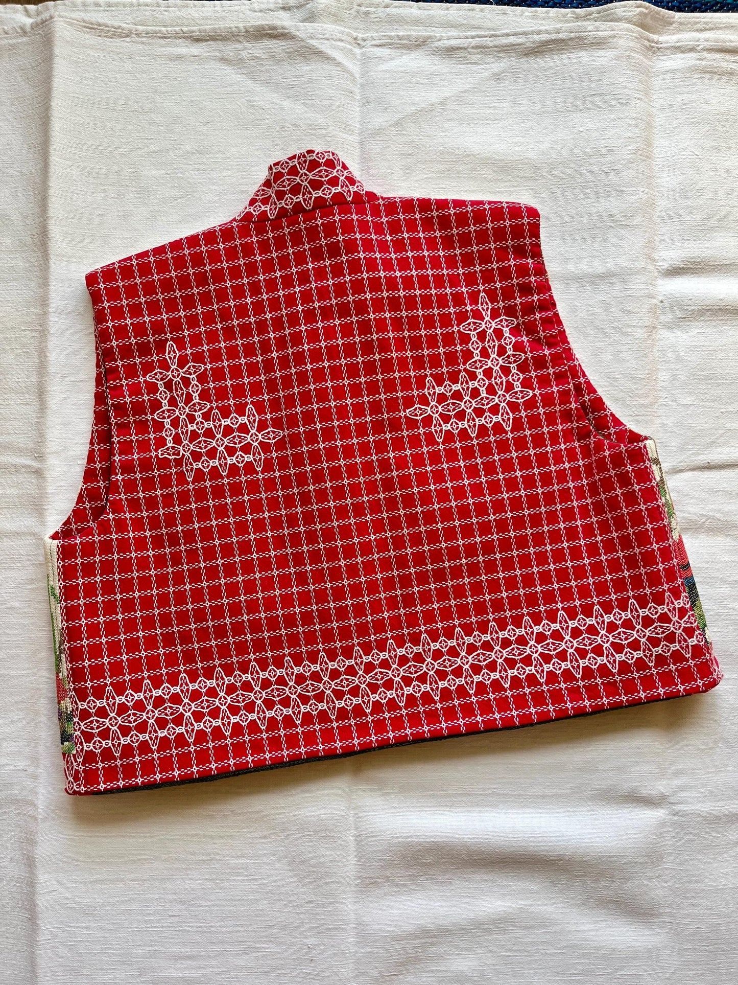 Jolly Gnomes needlework art turns Wrap Gilet