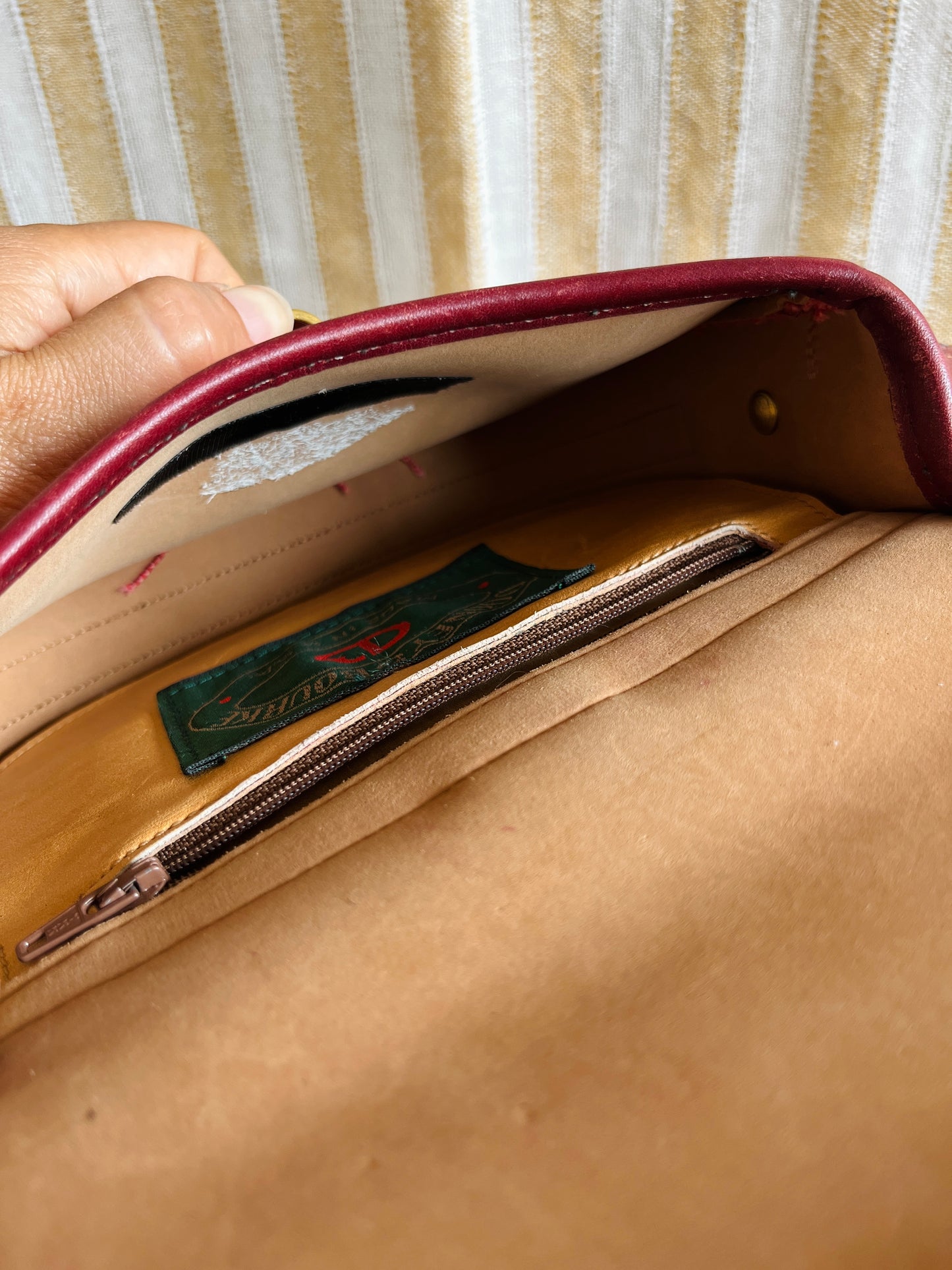 RARE Red Canvas R51 Marble Crossbody Bag