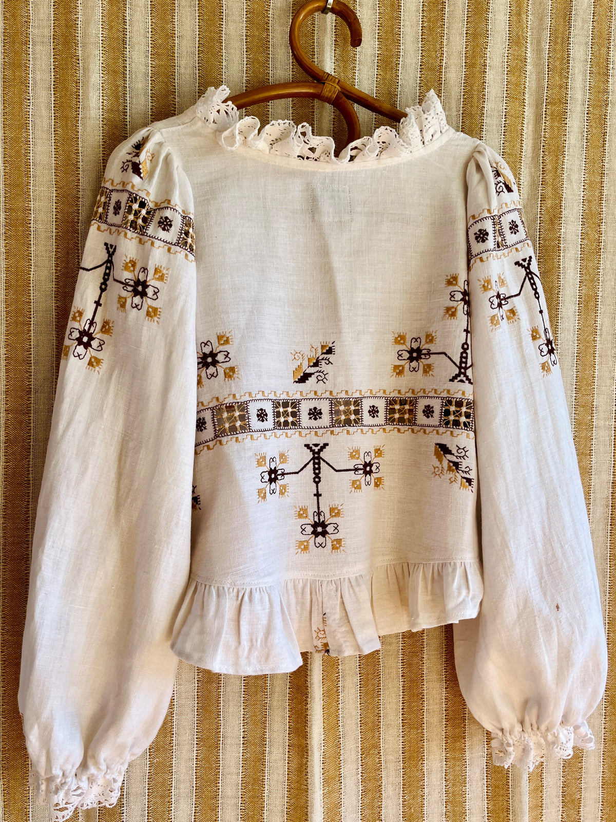 Lagartera Embroidered goddess blouse