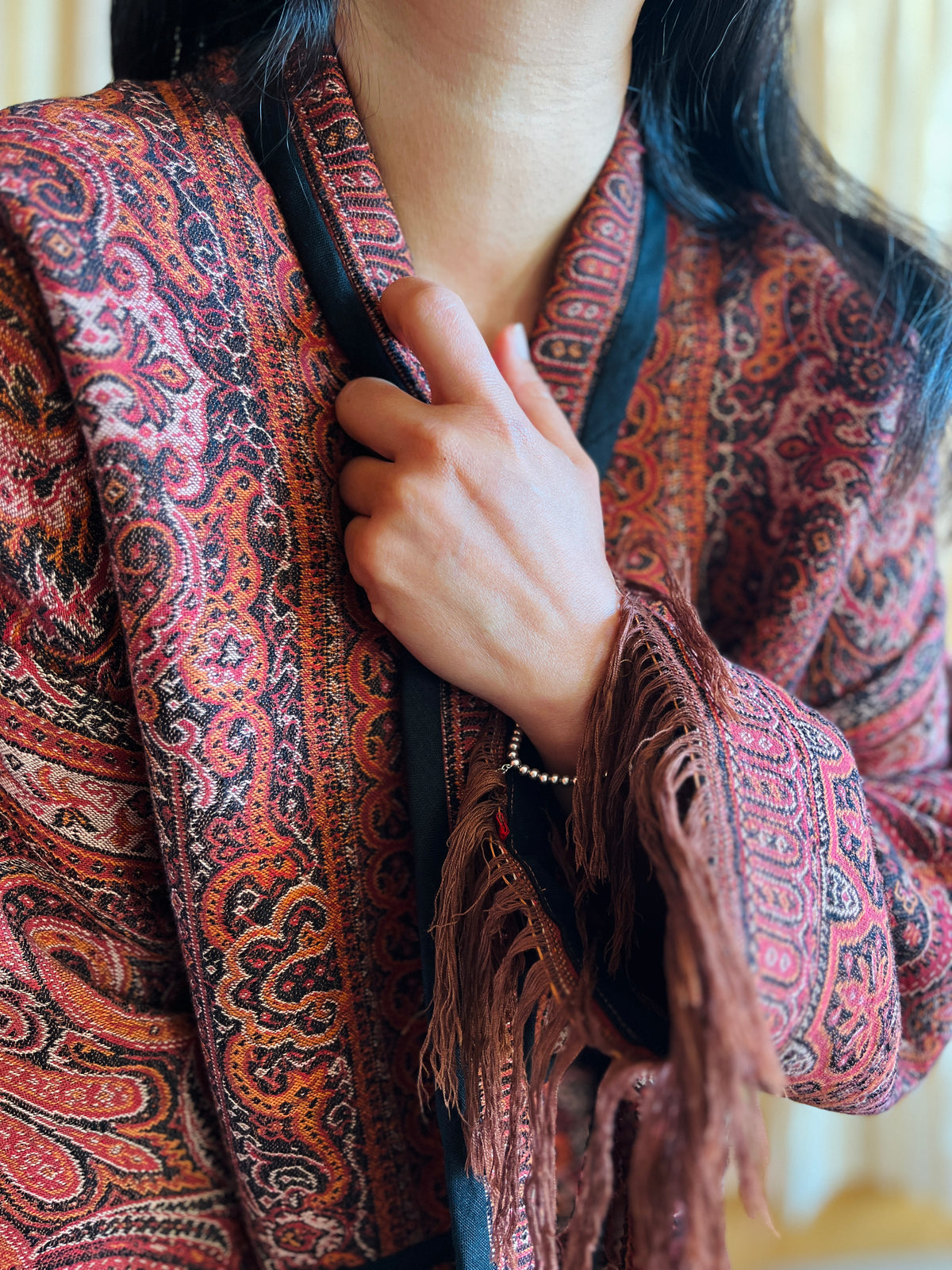 Antique Worteldoek Wool Kimono Jacket