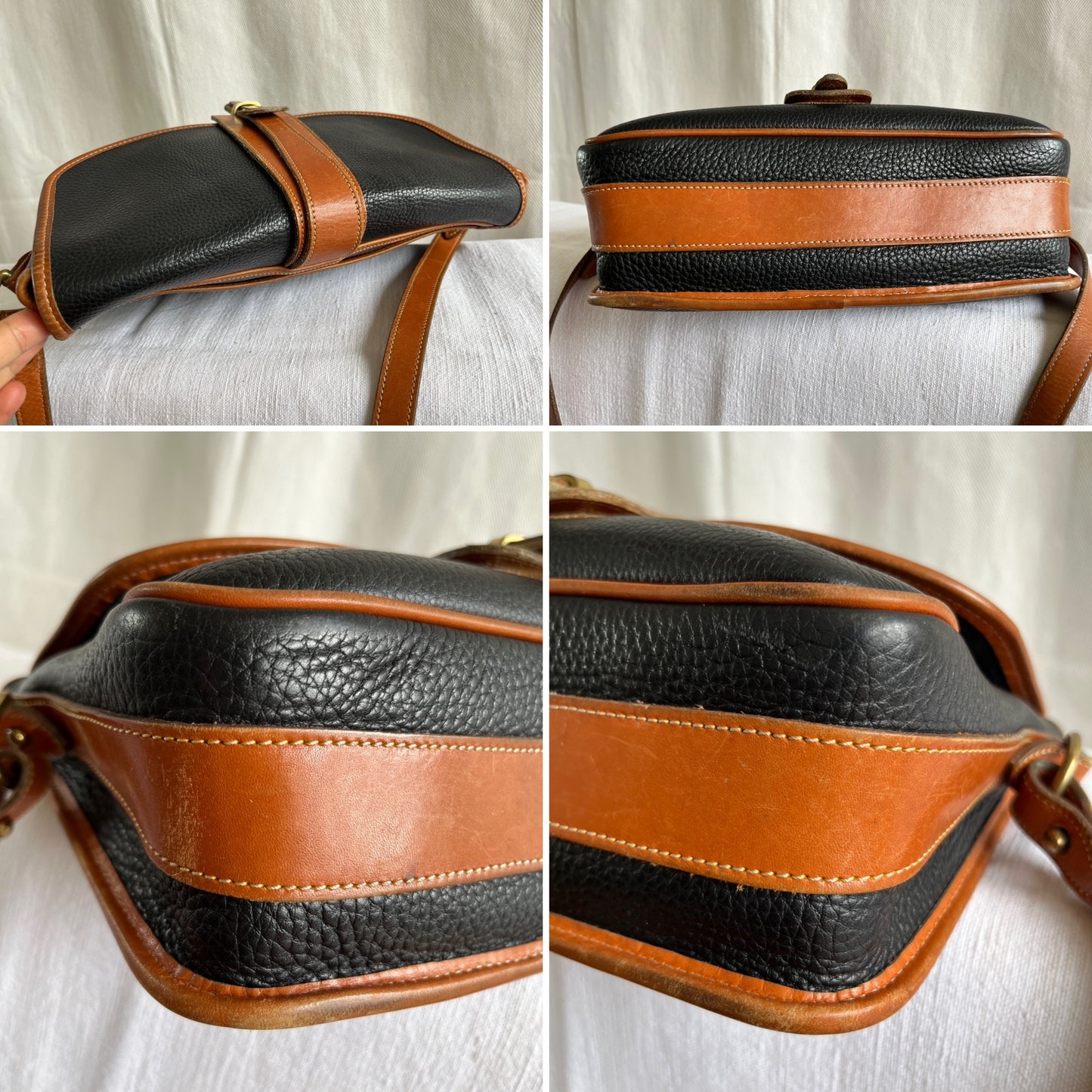 Black /British Tan R54 Large Equestrian Crossbody