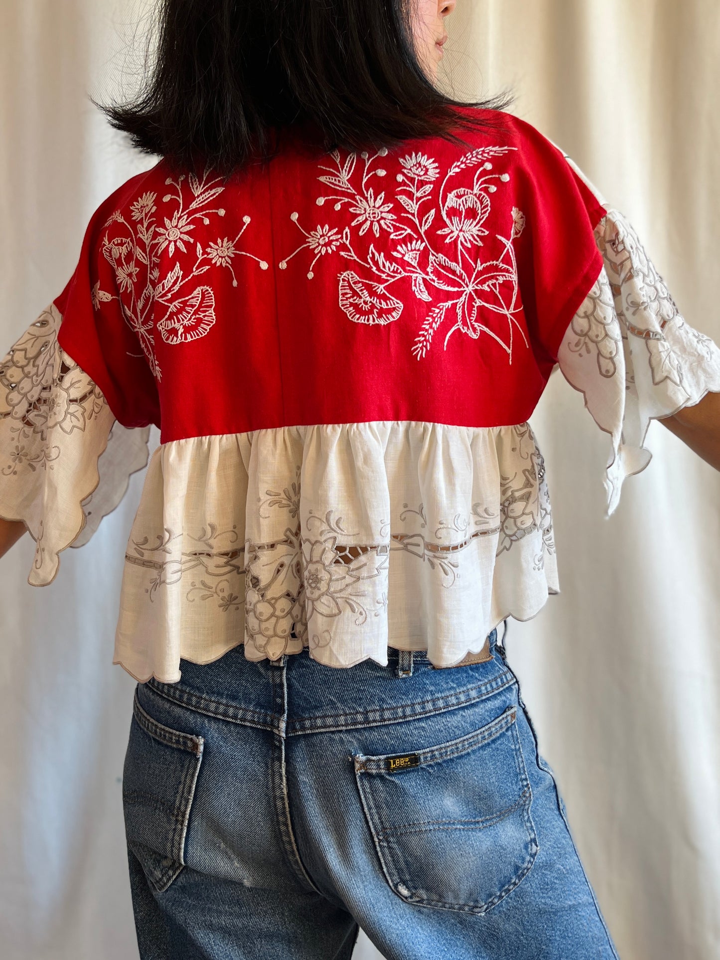 Little birdies patchwork Dolly Blouse