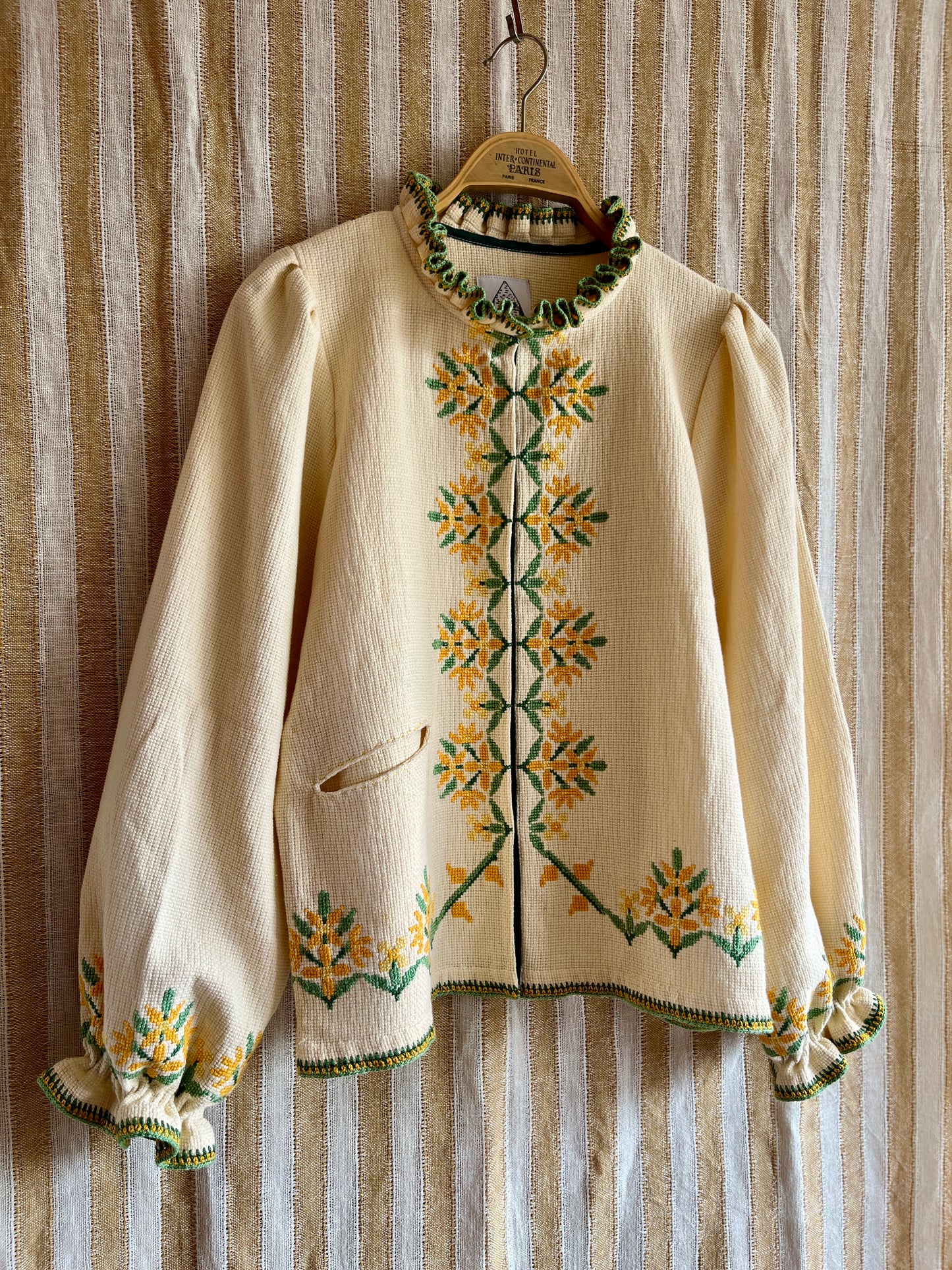 Waffle Cotton Spring Jacket with Matching Belt