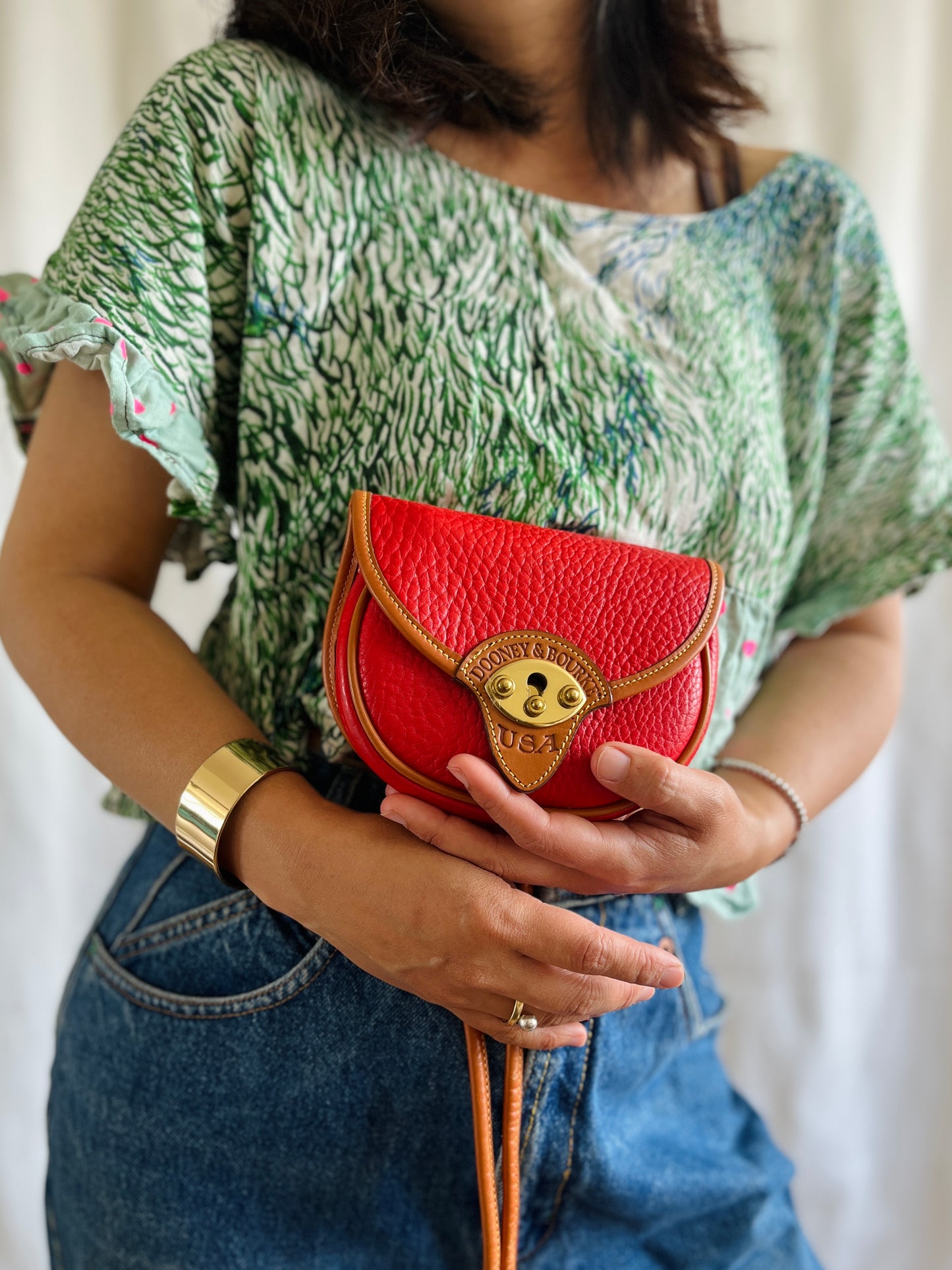 Super Rare RED/British Tan R74 Cavalry Belt Bag Mint