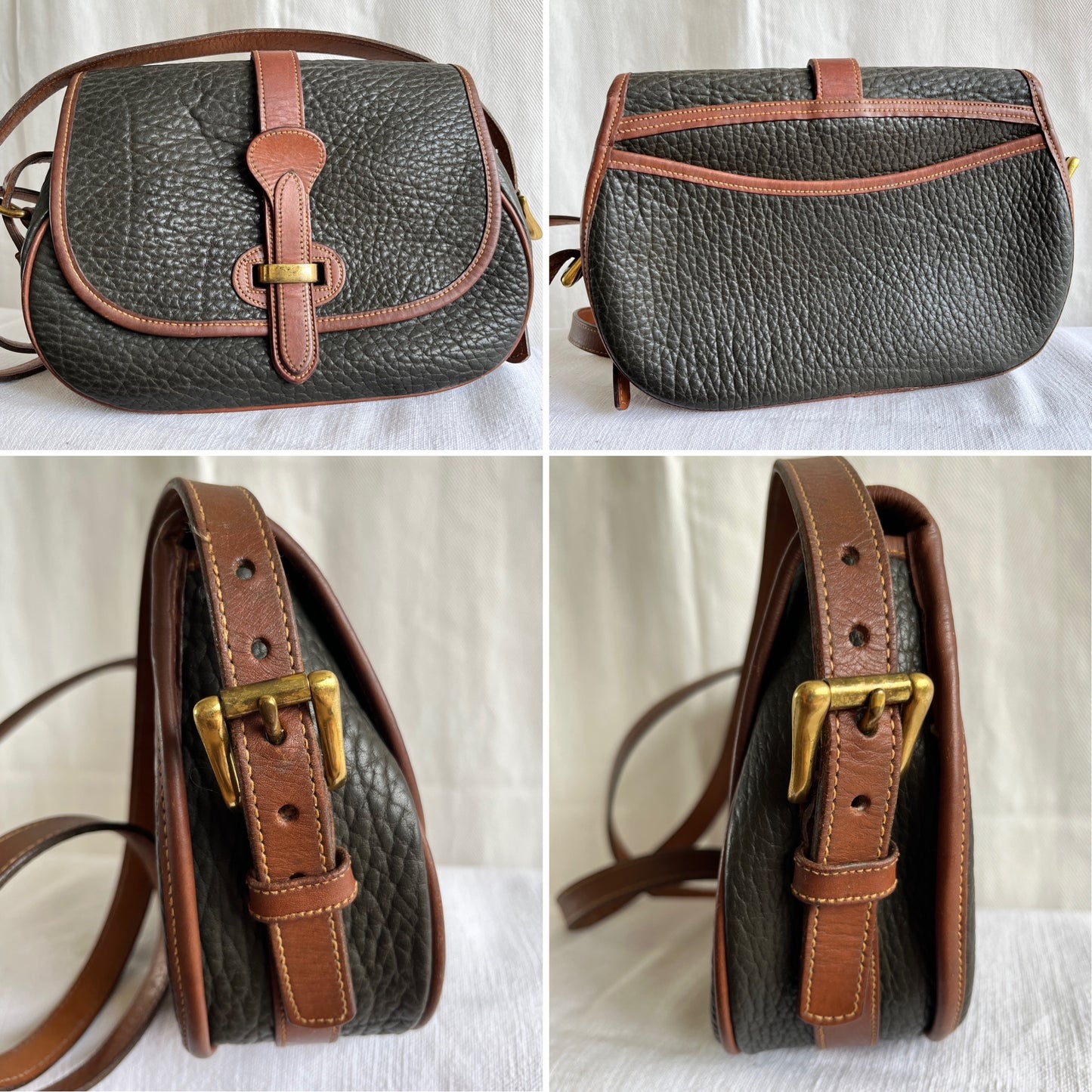 Dark Brown/Burnt Cedar Small Tack Bag Messenger Crossbody Handbag B148