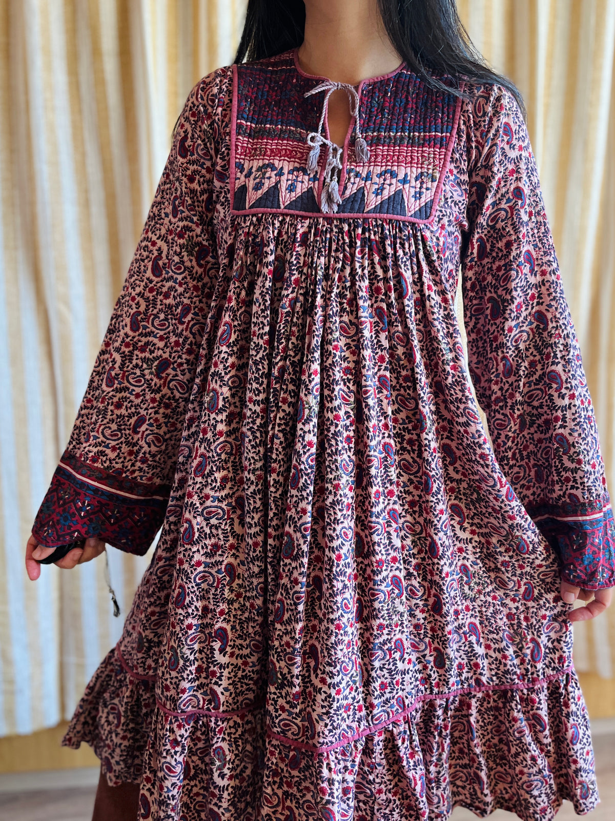 Vintage 80s Glitter Indian dress