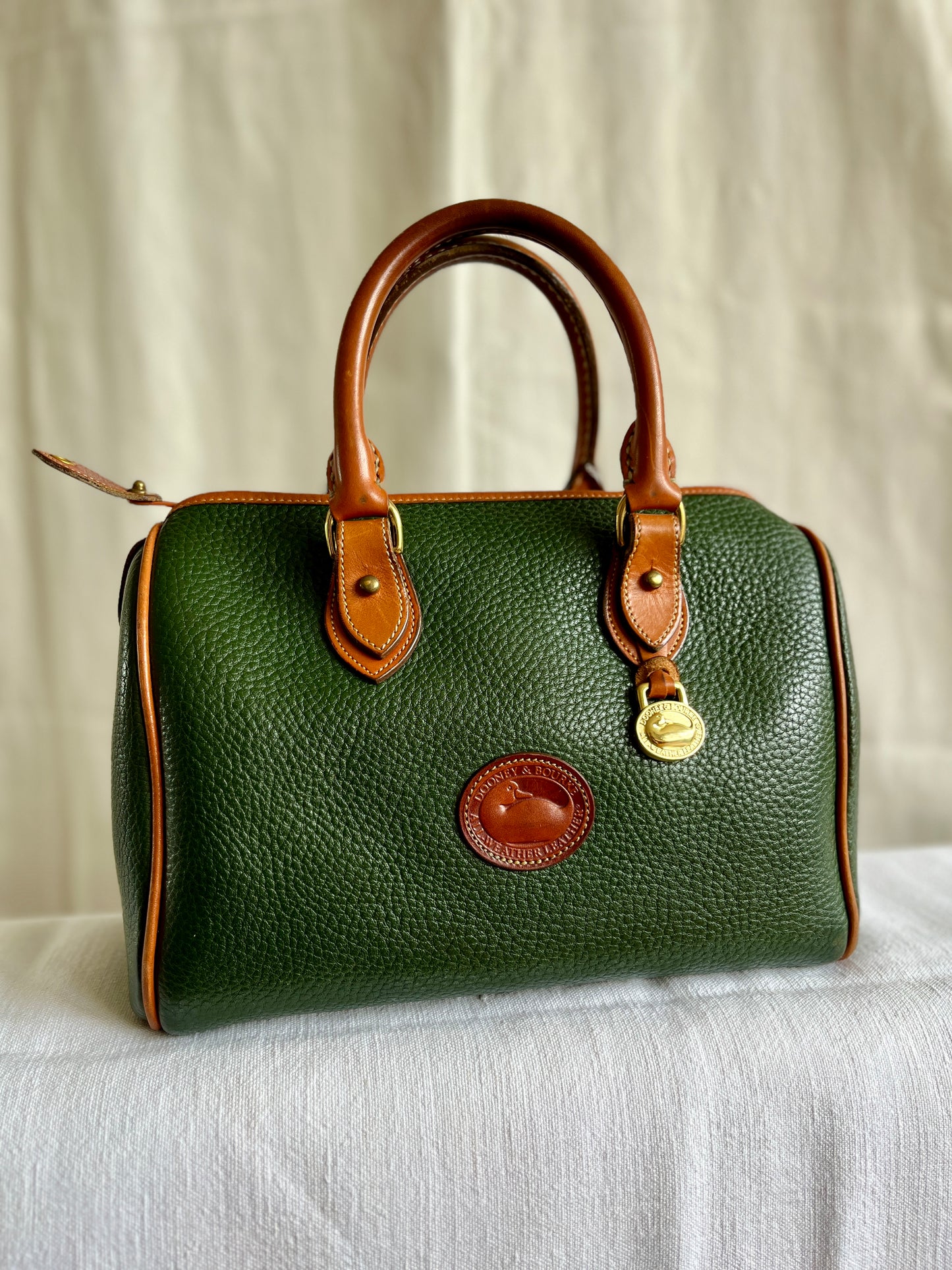 Fir Green/British Tan R28 Top Handle Speedy Doctor's Bag Satchel