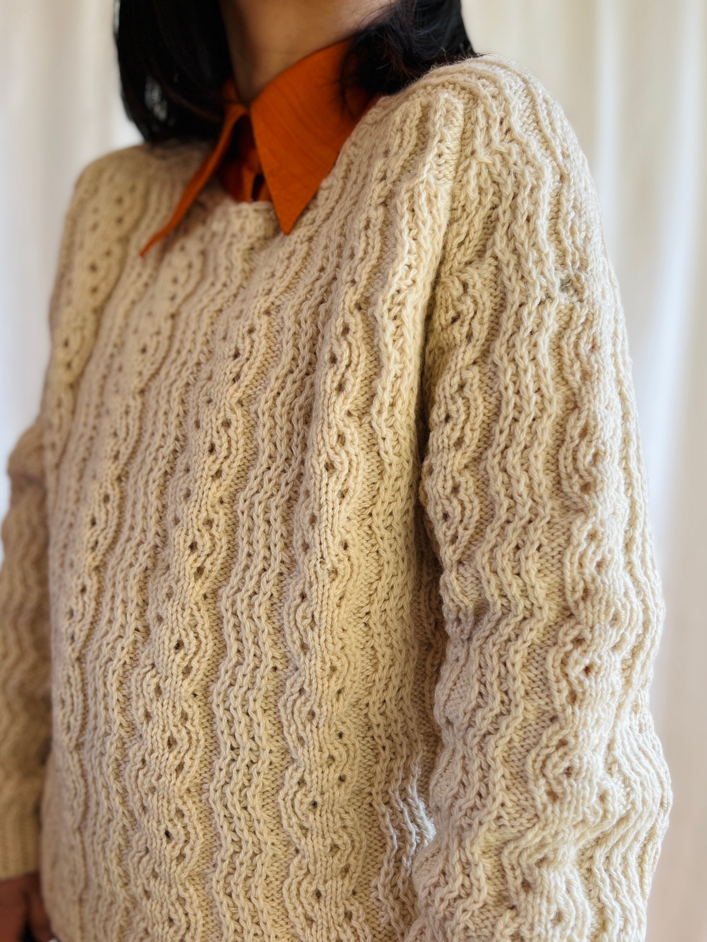80s handknitted Soft wool Sweater