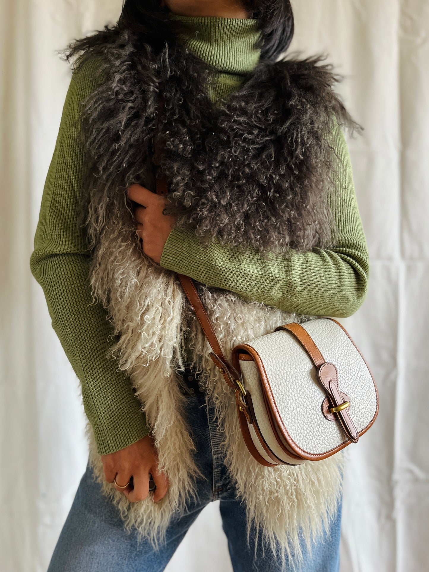 Cream / British Tan R51 Marble Crossbody Bag