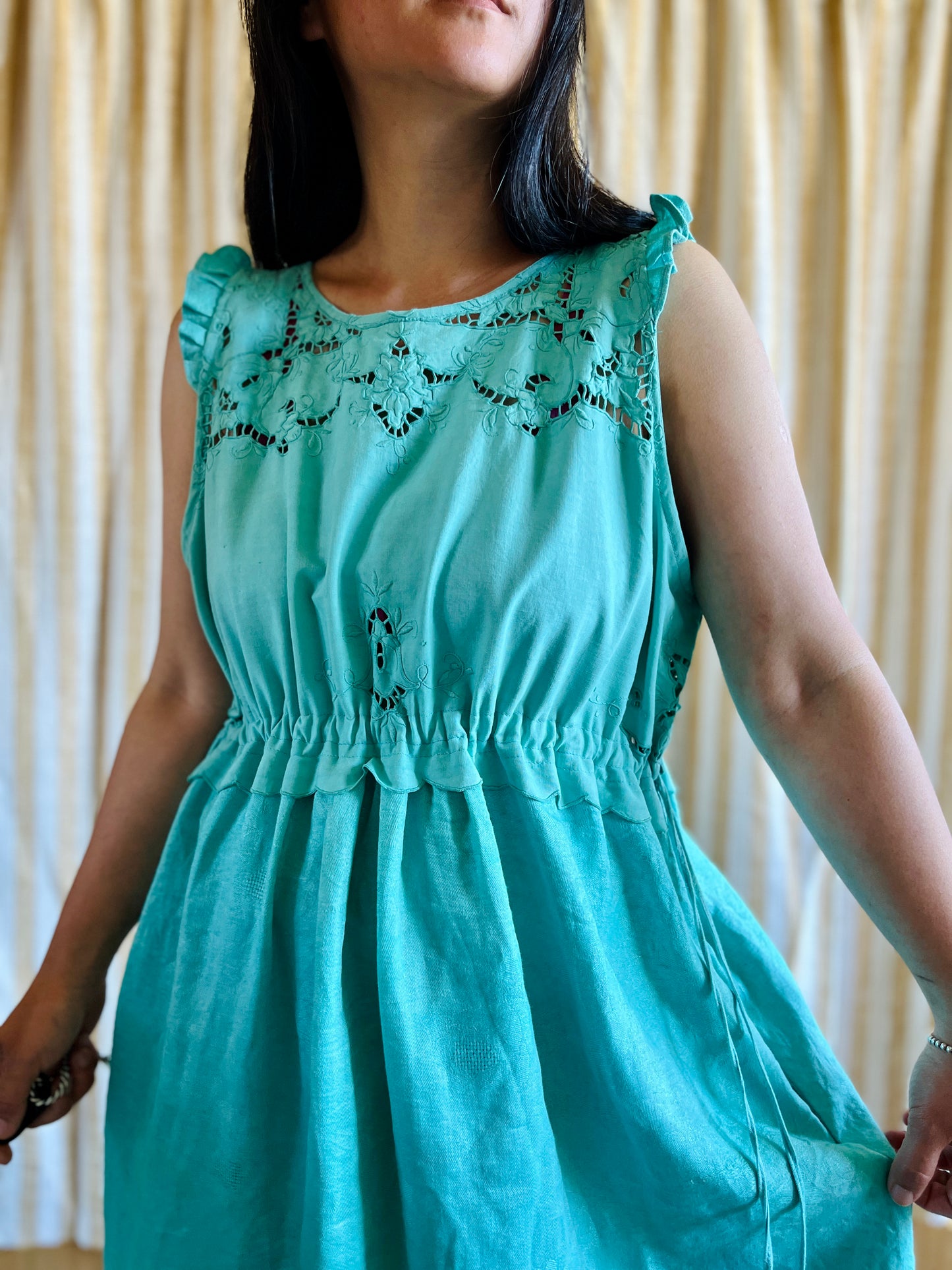 Passion Dyes - Turquoise cut work dress