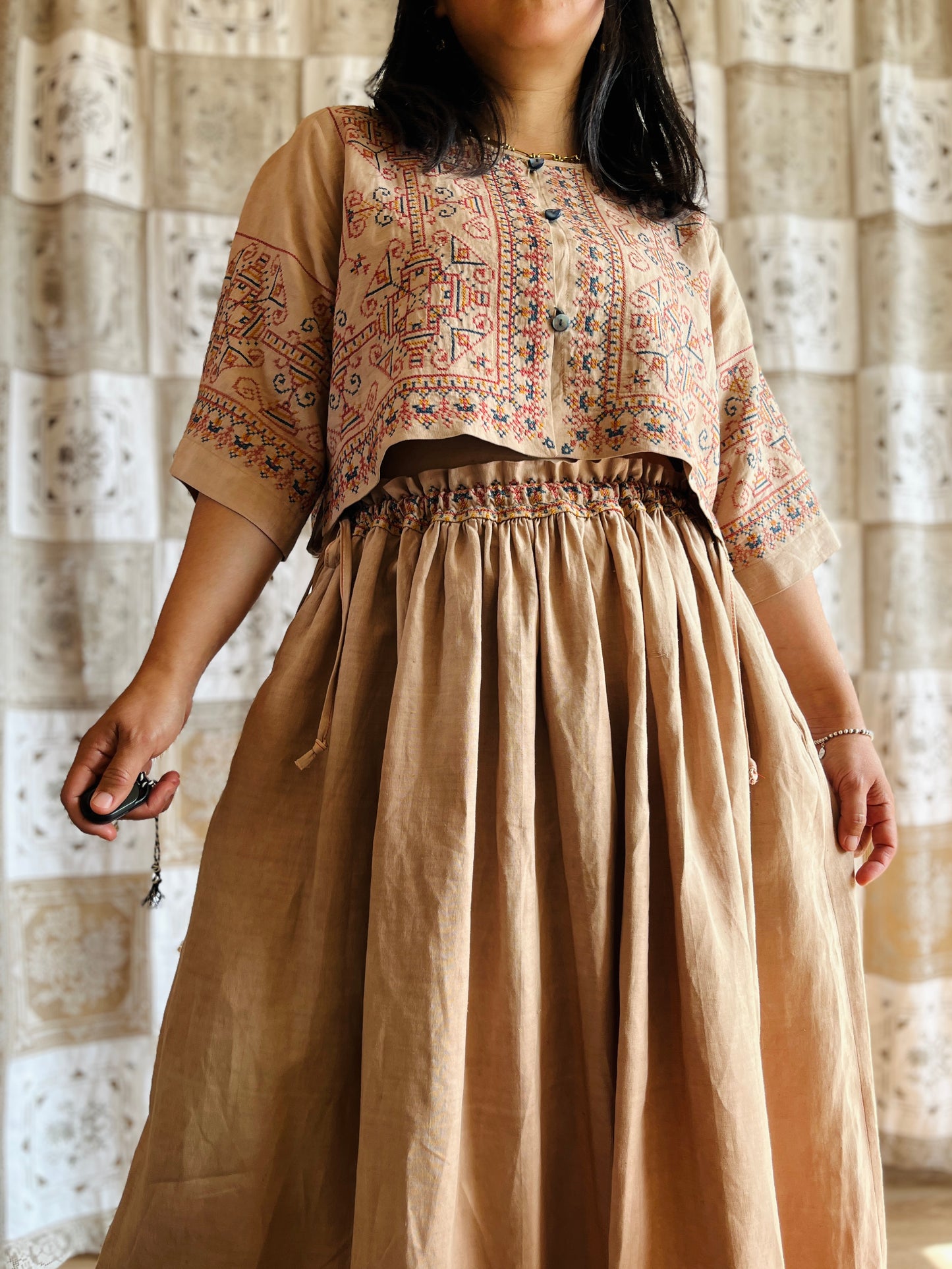 Full embroidery skirt set