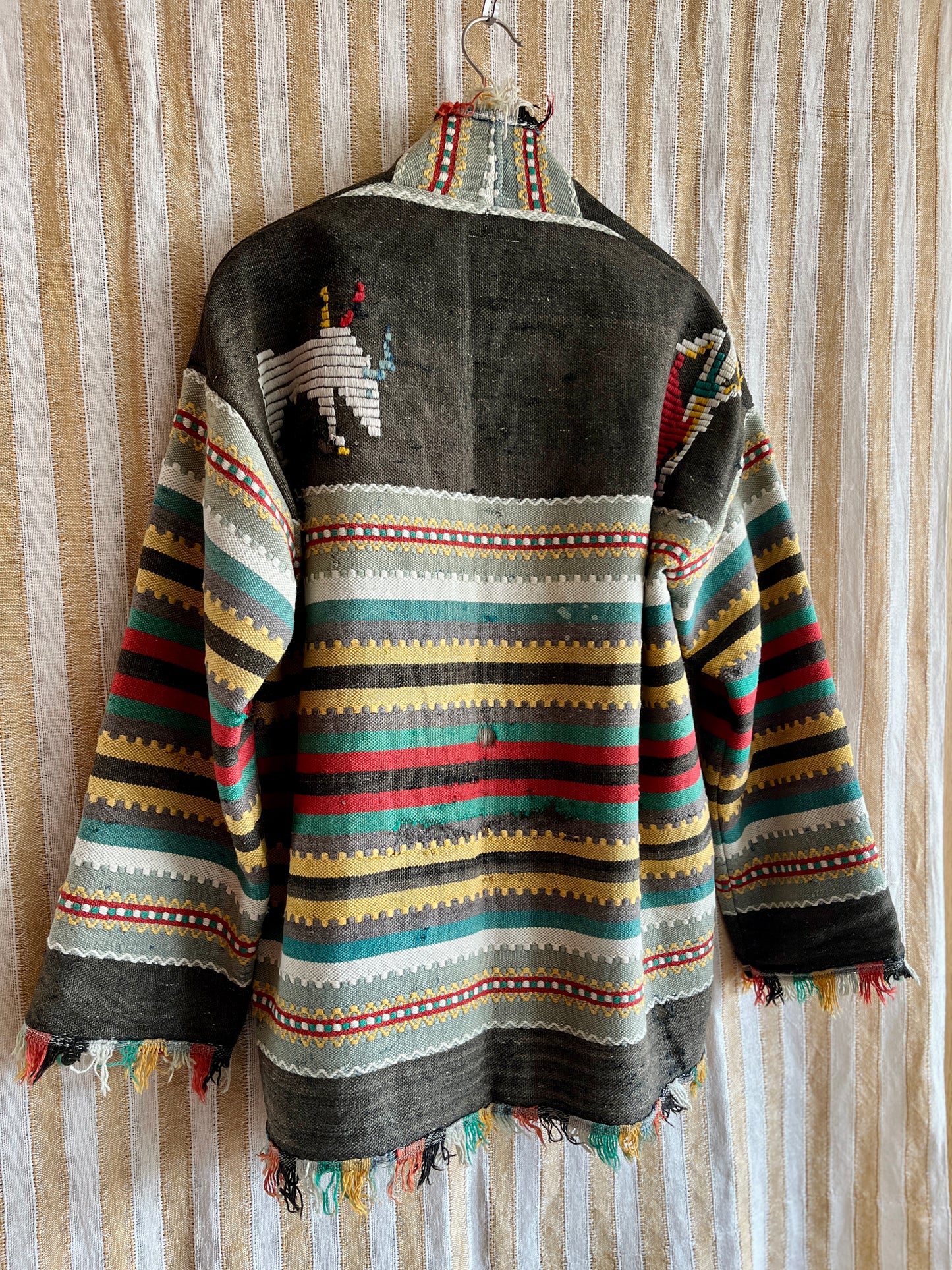 Antique Turkish Kilim Rug turns Jacket