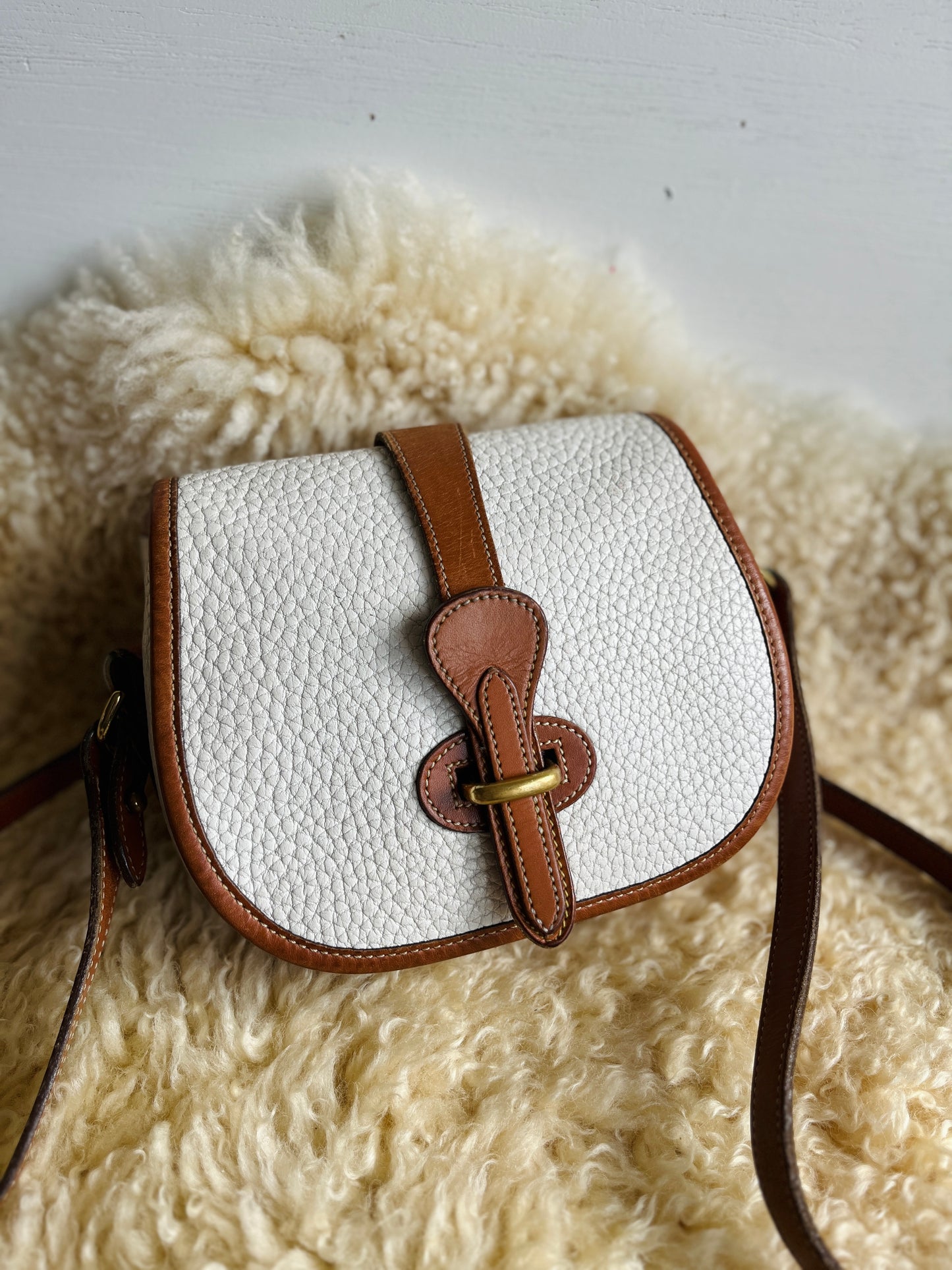Cream / British Tan R51 Marble Crossbody Bag