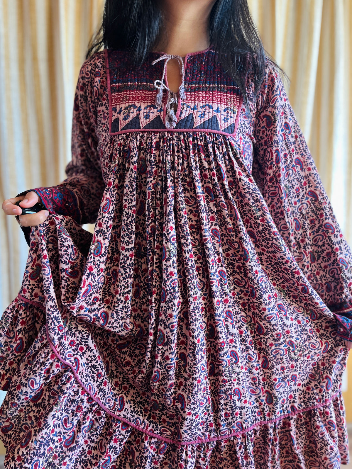 Vintage 80s Glitter Indian dress