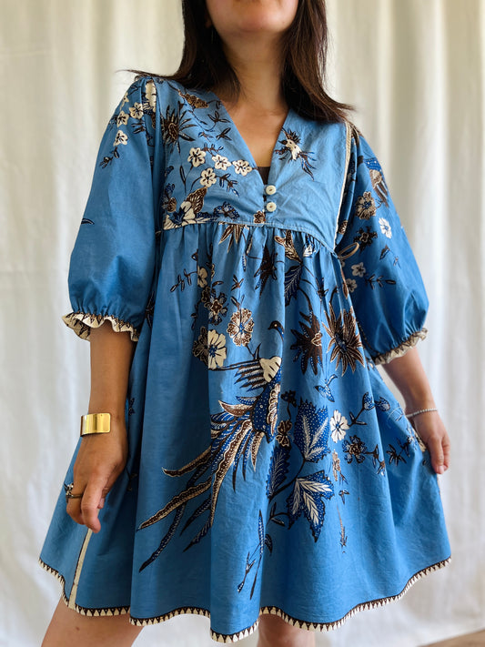 Vintage Batik Goddess Dress