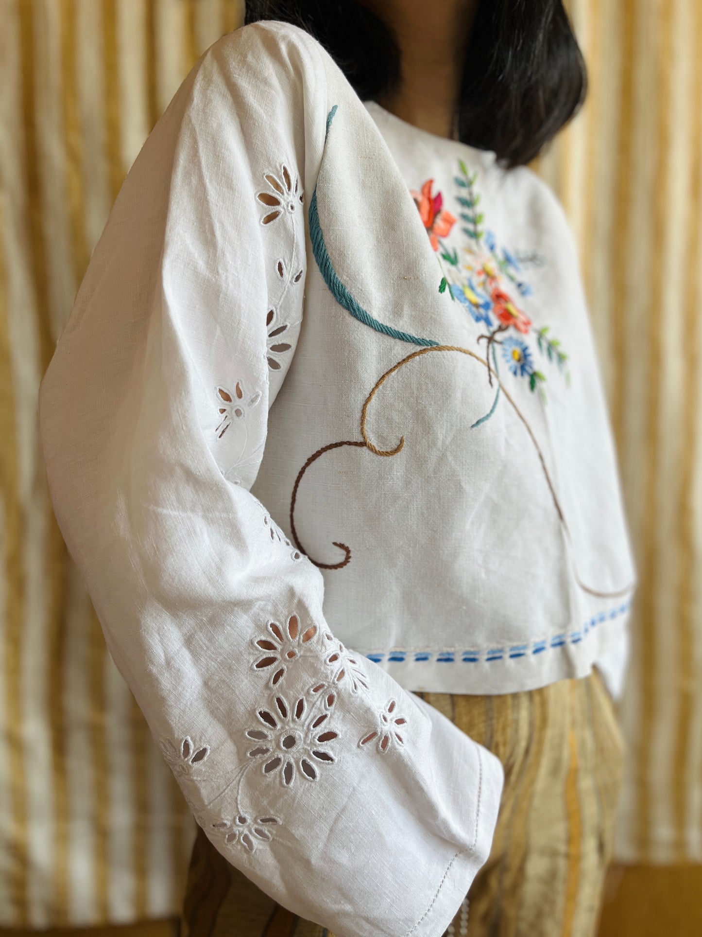 Nordic floral Blouse - Long sleeves
