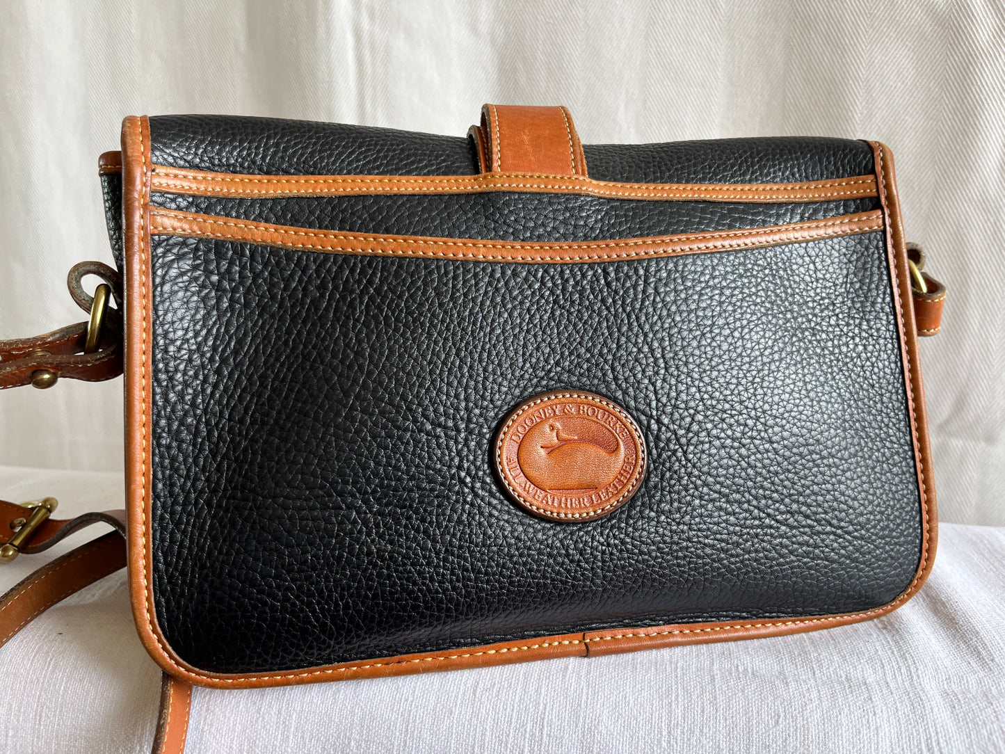 Black /British Tan R54 Large Equestrian Crossbody