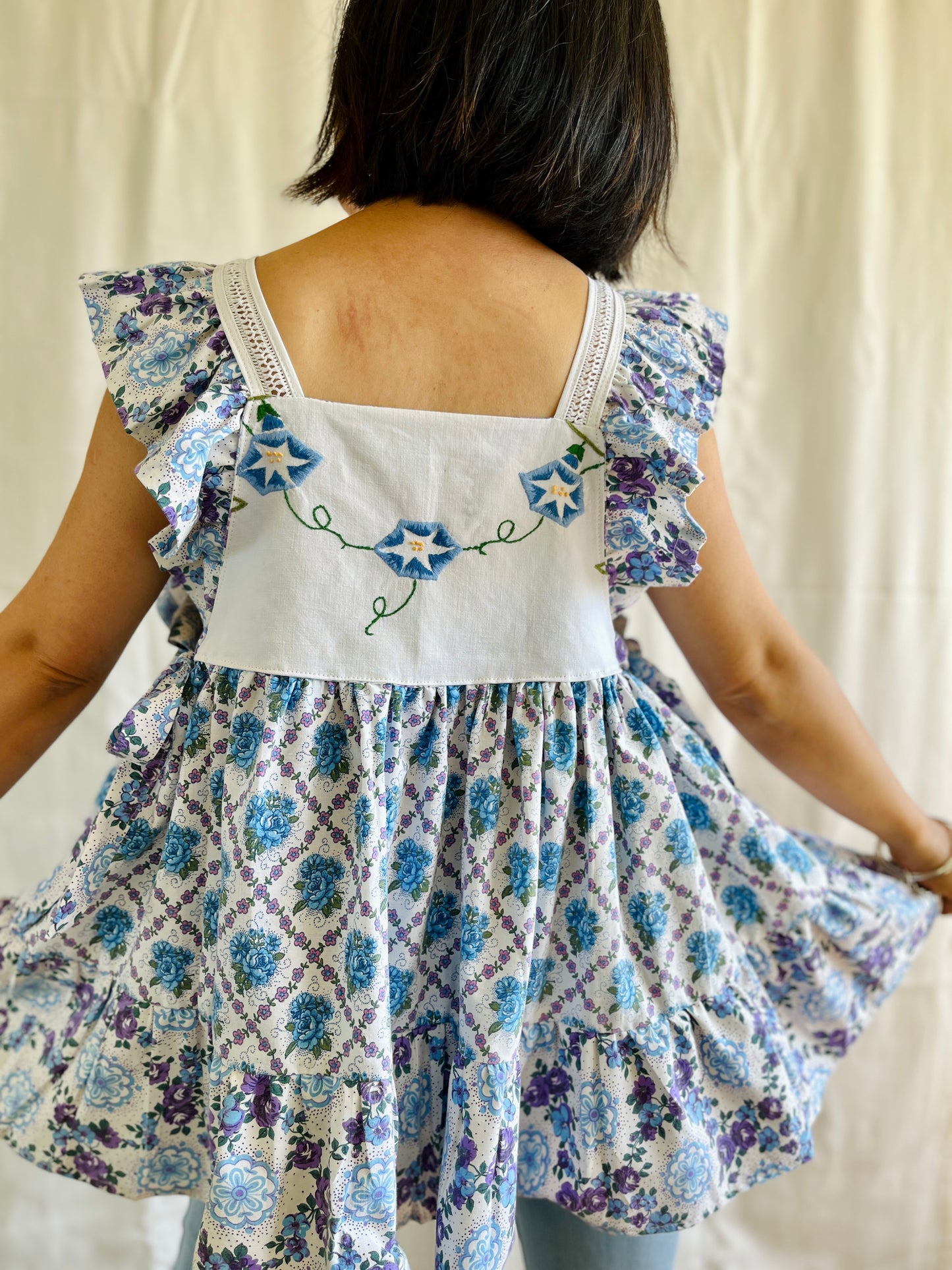 ✨ Morning Glory Embroidery Cottage Dress