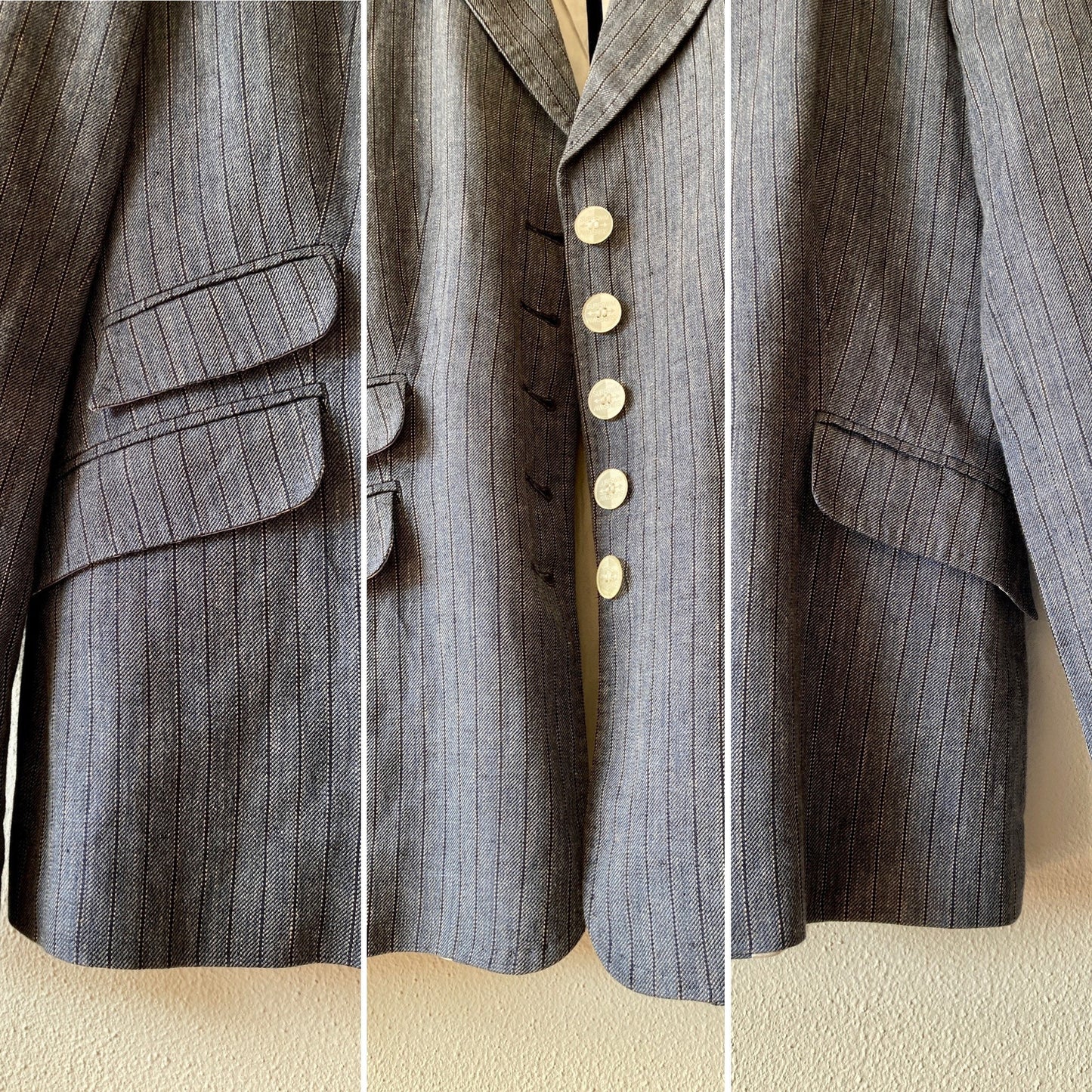 Vintage Y2K Tailored Pure Linen Slim Cut Blazer Made in Italy