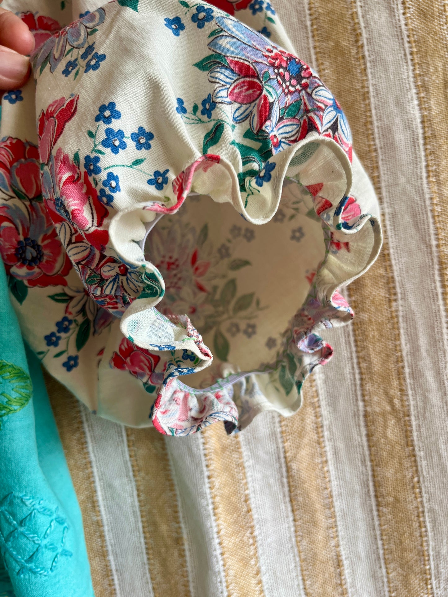 Passion Dyes - turquoise ruffle blouse