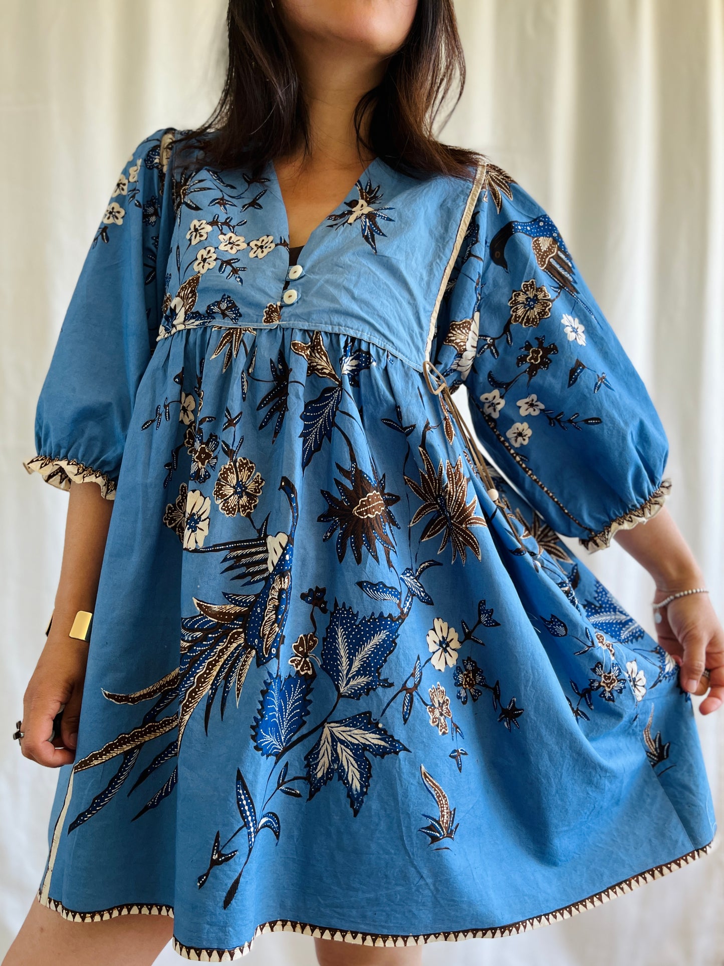 Vintage Batik Goddess Dress