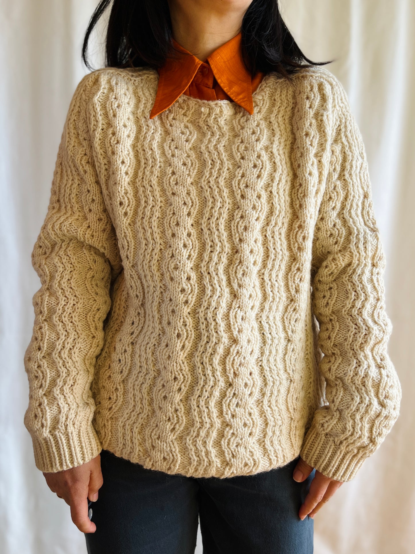 80s handknitted Soft wool Sweater
