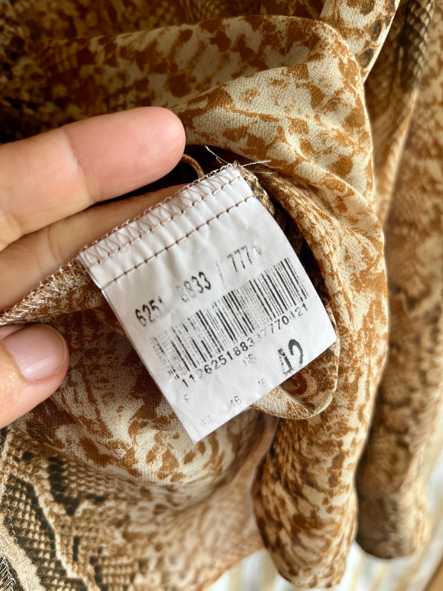 Y2K Snake prints Sheer Blouse