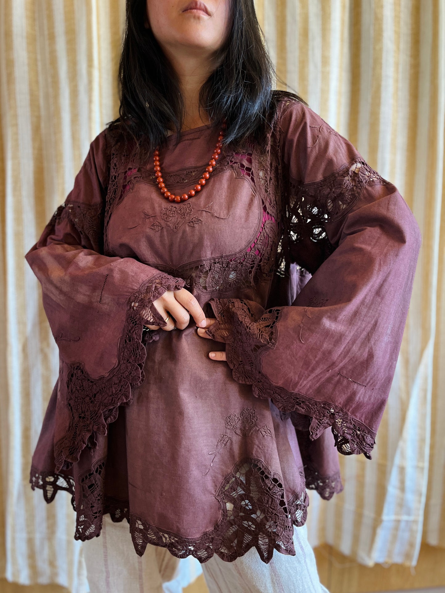 Passion Dyes - Circular crochet bell sleeve blouse
