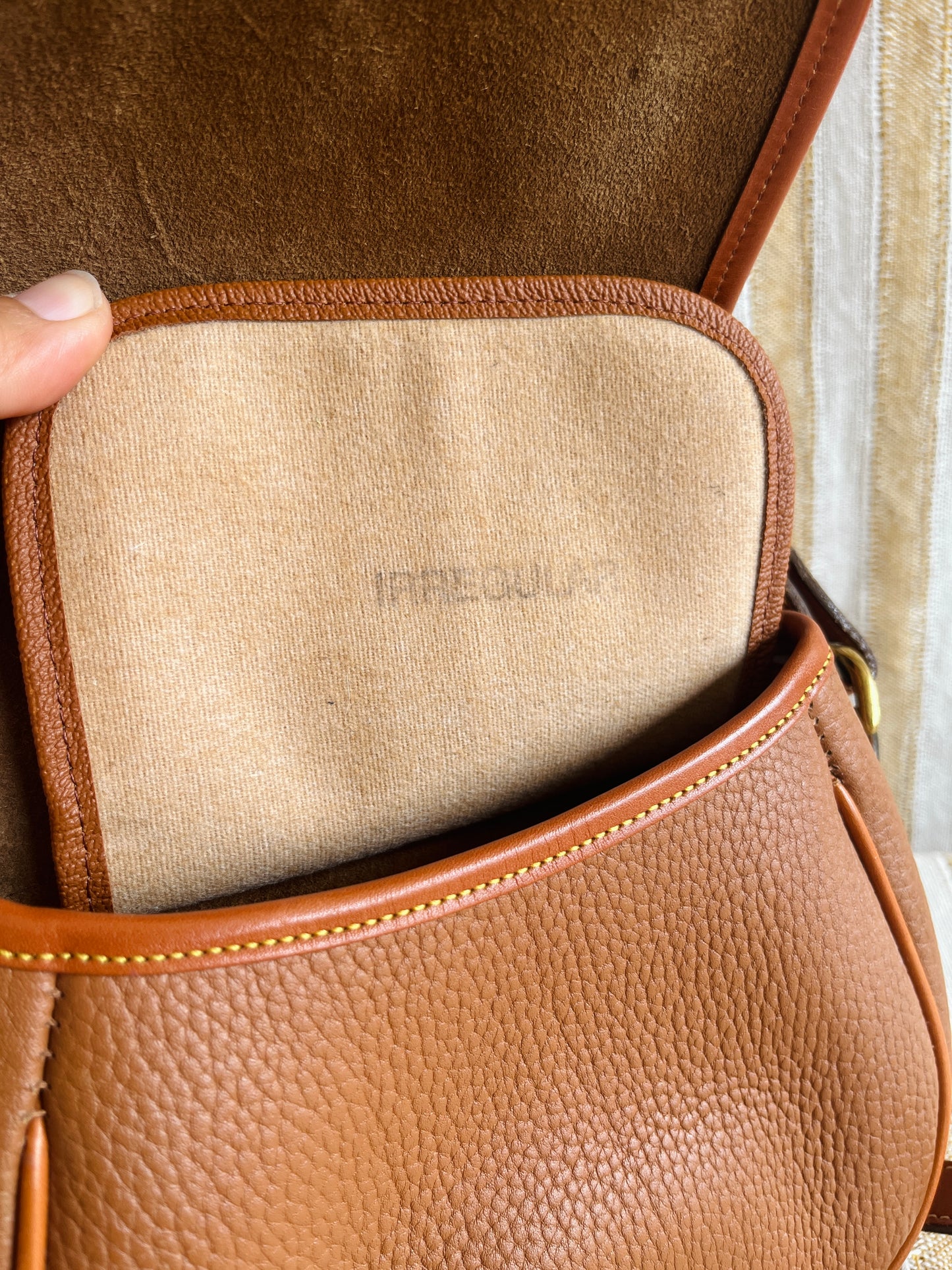 MINT All British Tan Flap Bag
