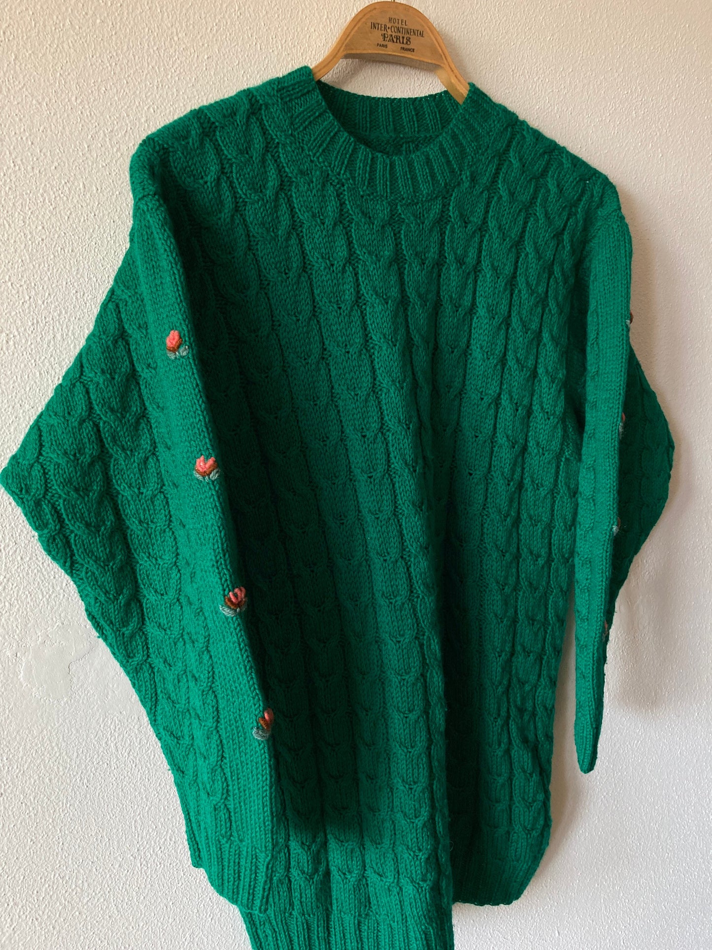 80s hand knit Soft wool Sweater Oversized Pullover