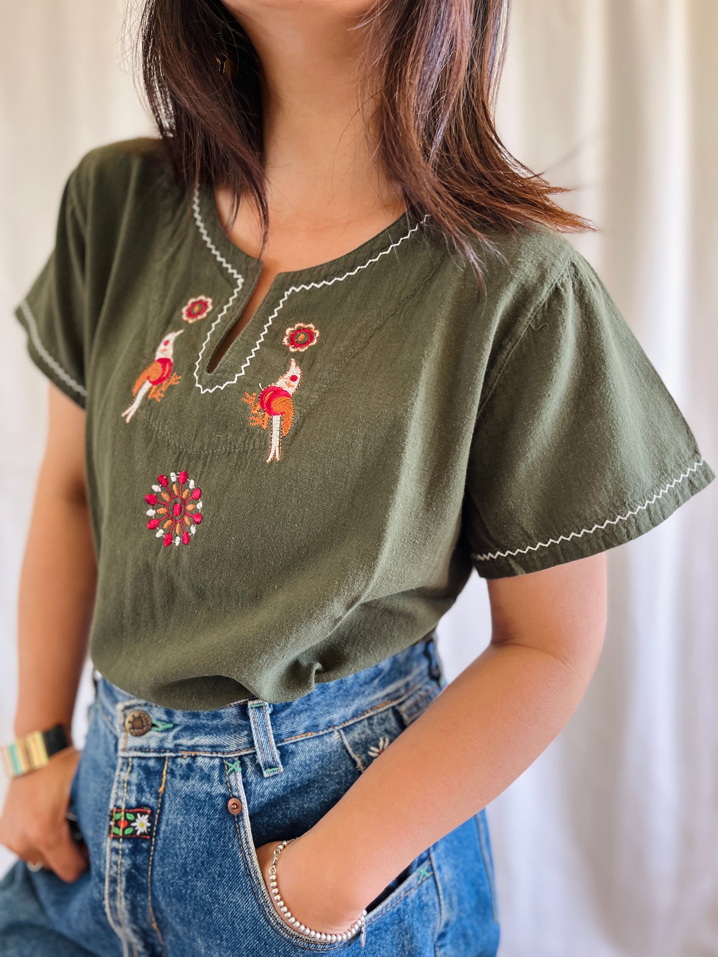 90s Birds Blouse