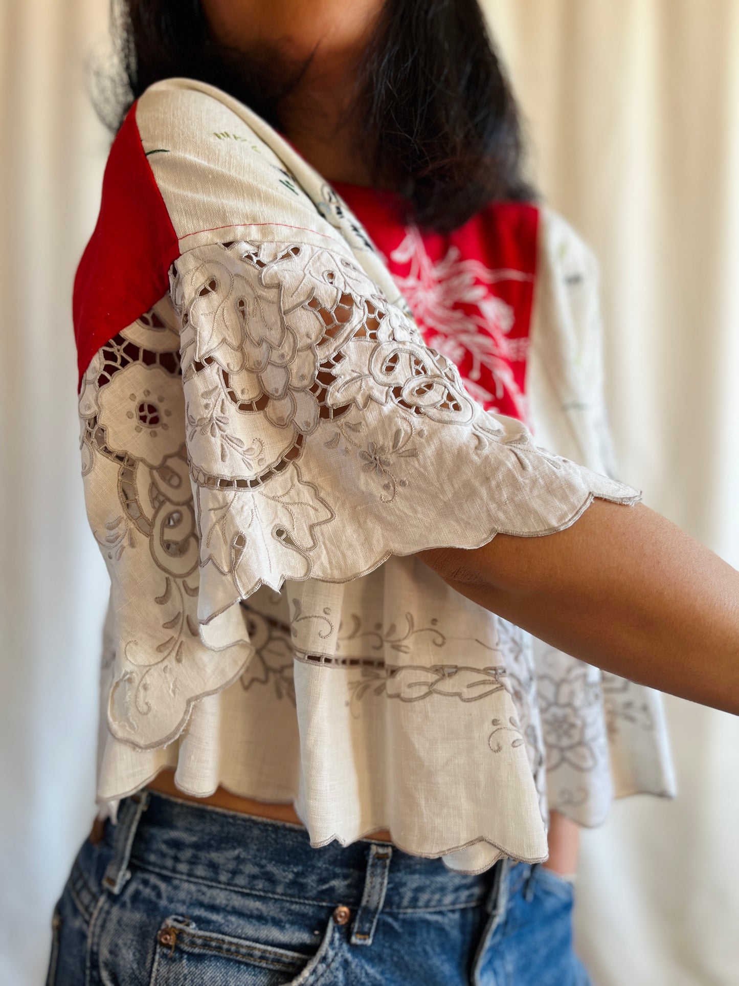 Little birdies patchwork Dolly Blouse