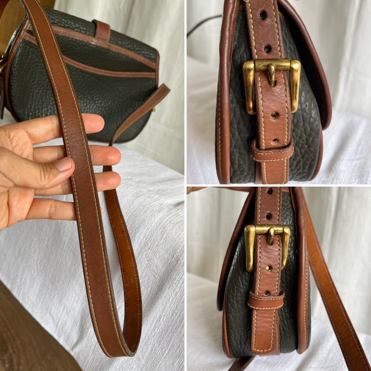 Dark Brown/Burnt Cedar Small Tack Bag Messenger Crossbody Handbag B148