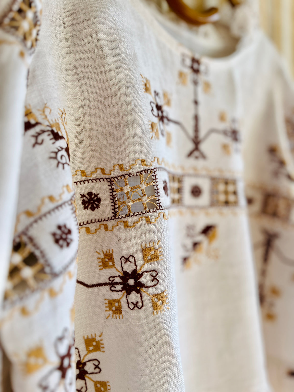 Lagartera Embroidered goddess blouse