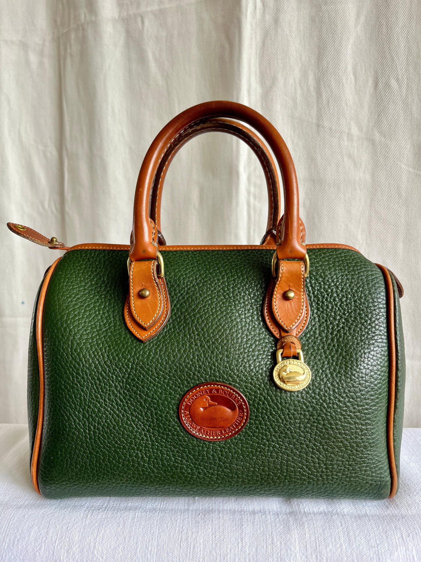 Fir Green/British Tan R28 Top Handle Speedy Doctor's Bag Satchel