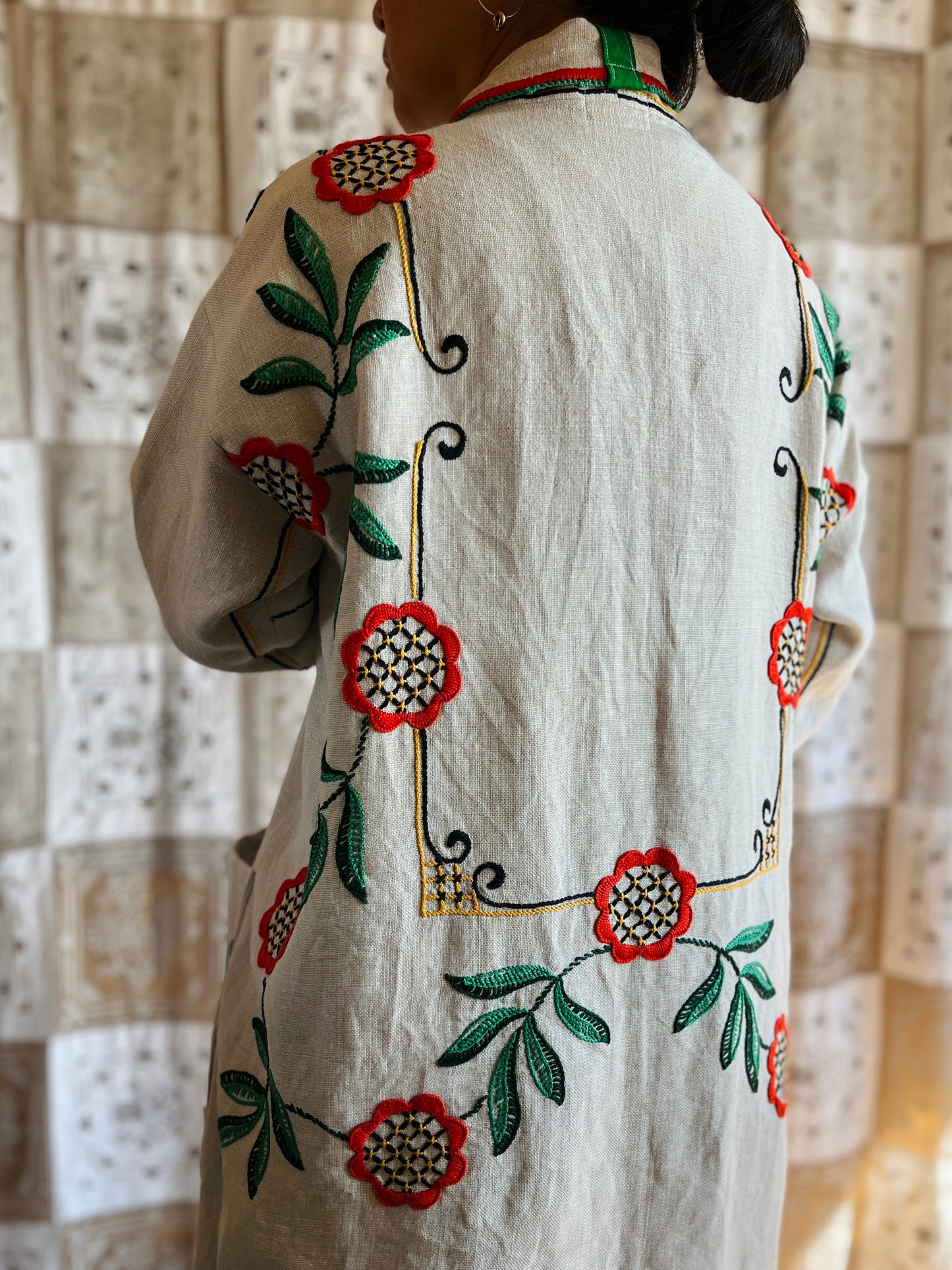 Linen long kimono
