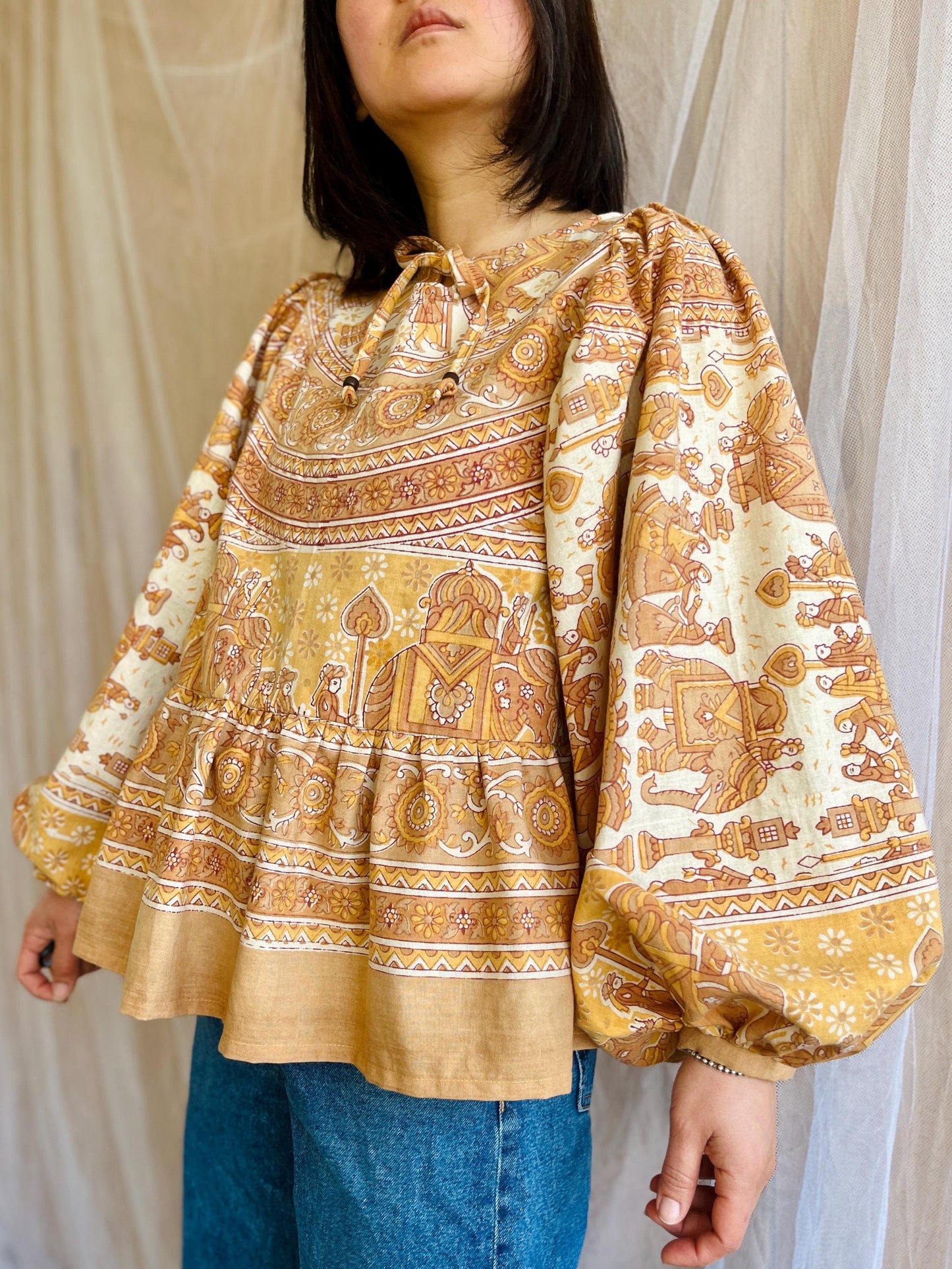 Balloon Sleeves Dolly Tunic