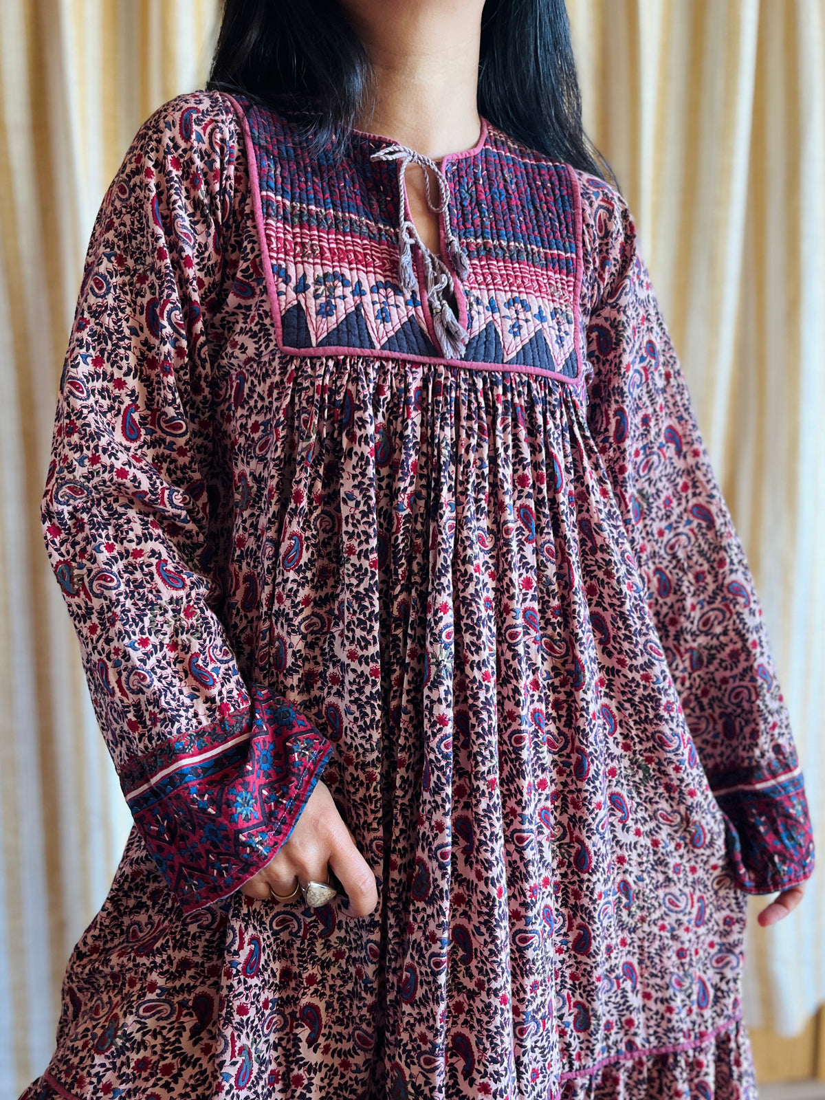 Vintage 80s Glitter Indian dress