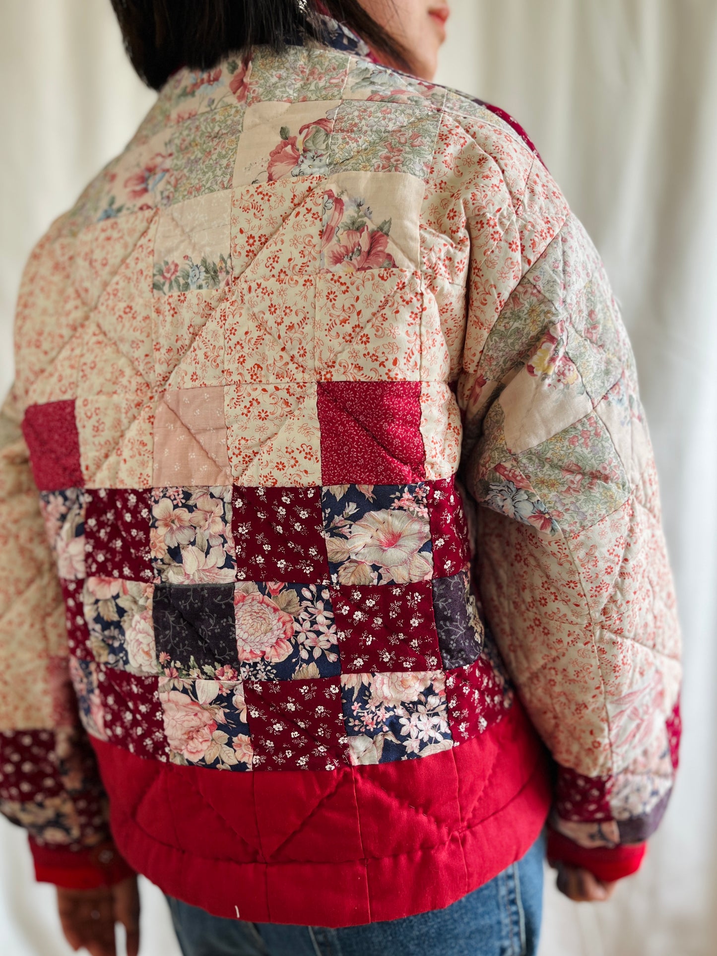 🏵️ Vintage Hand quilt Bomber Jacket