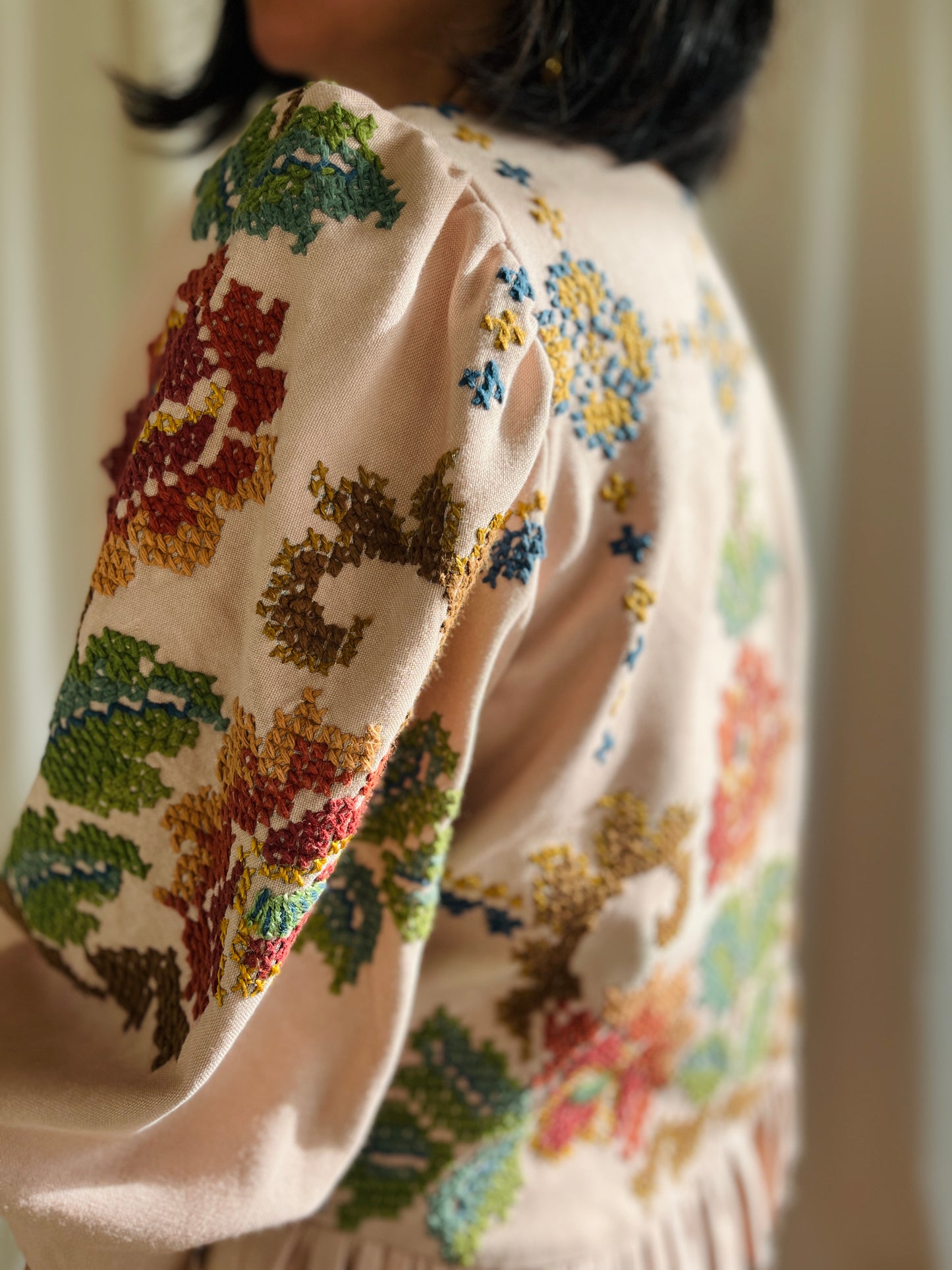 🎴 Astonishing Embroidered Roses Dolly Blouse