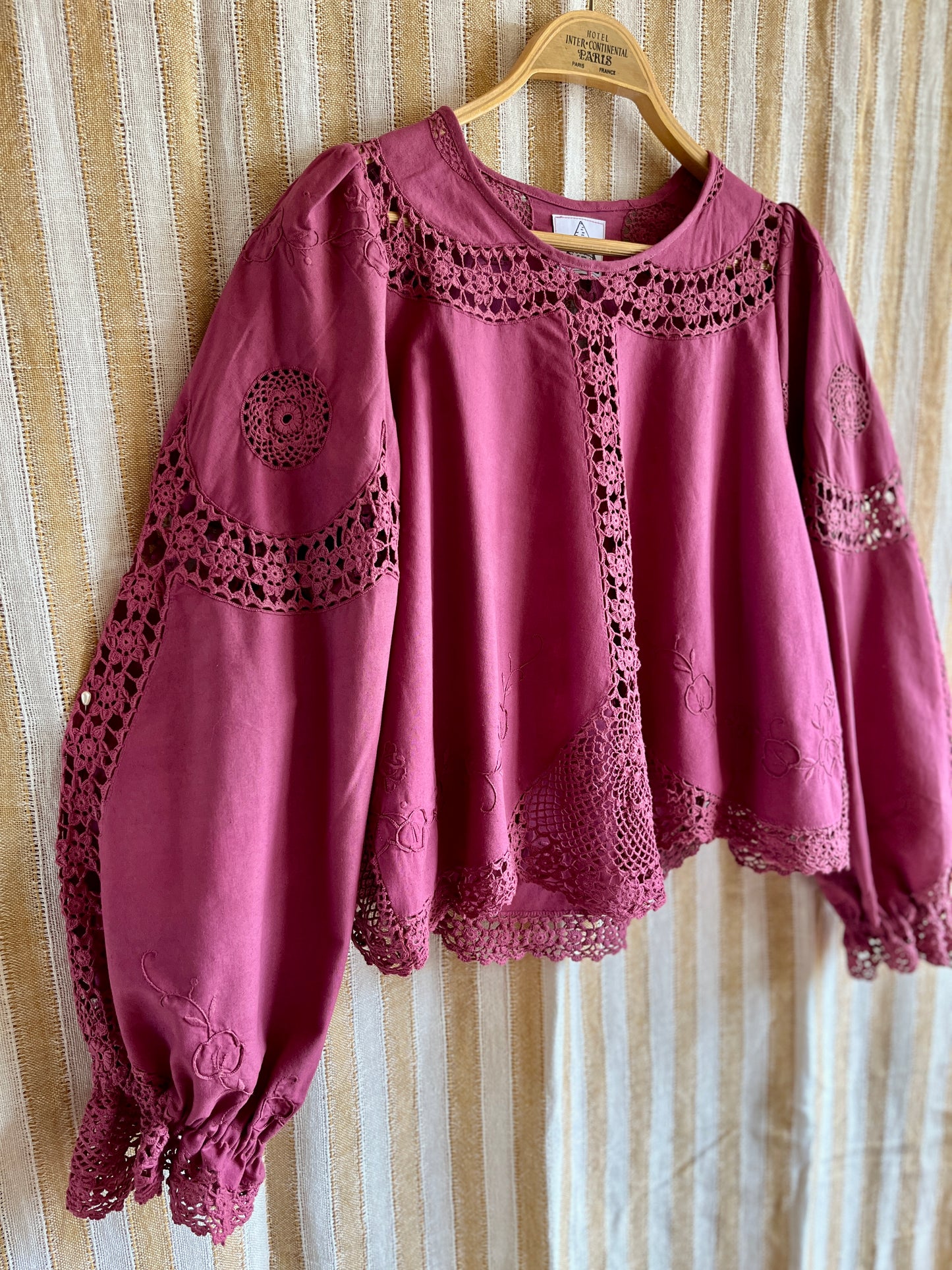 Passion Dyes - Circular crochet blouse in Red Wine
