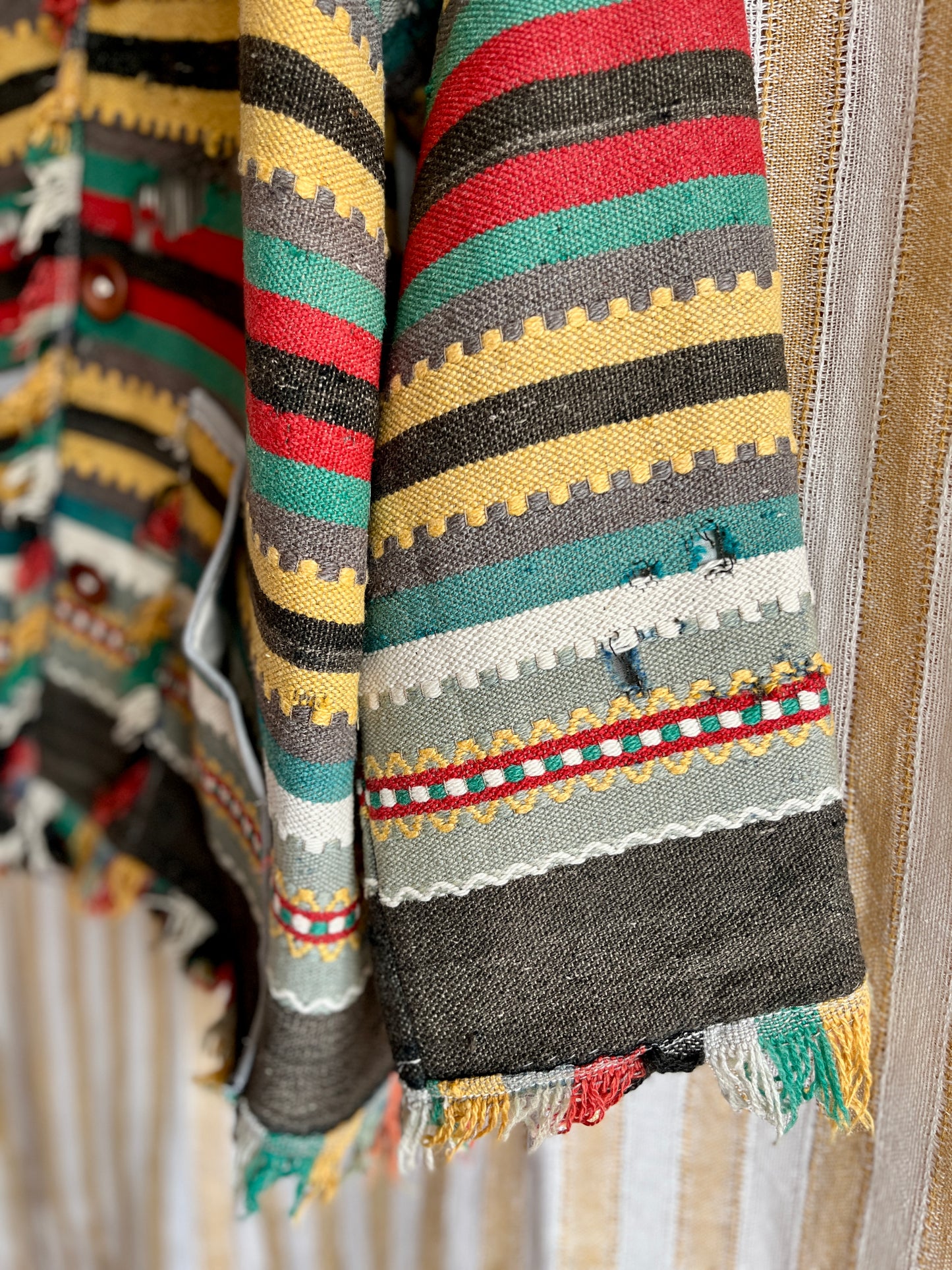 Antique Turkish Kilim Rug turns Jacket