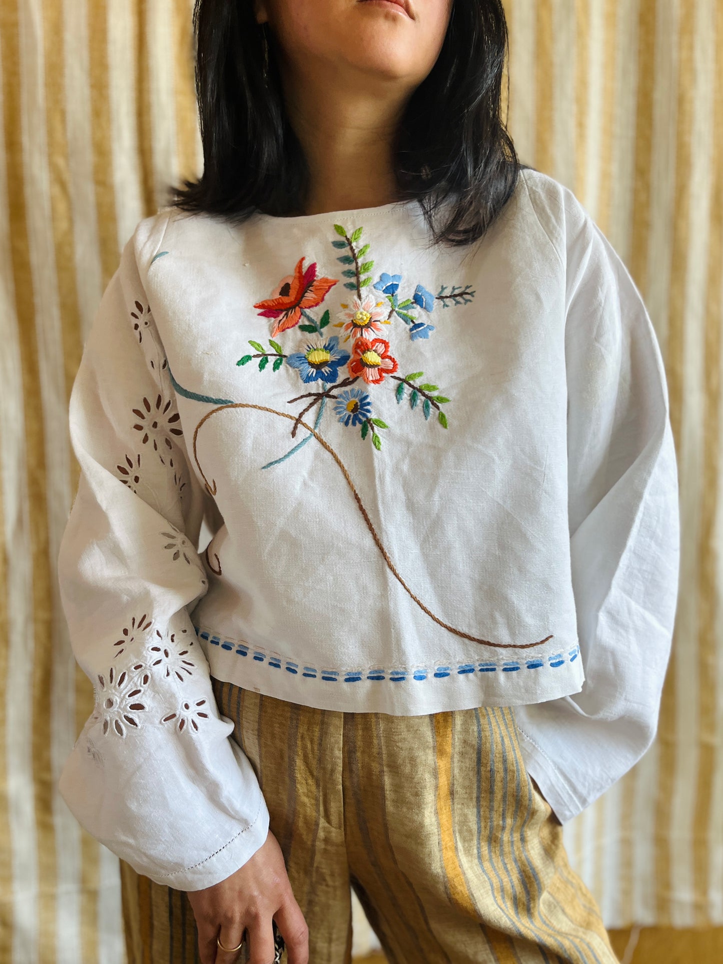 Nordic floral Blouse - Long sleeves